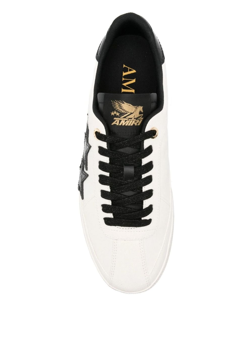 star-motif leather sneakers - 3