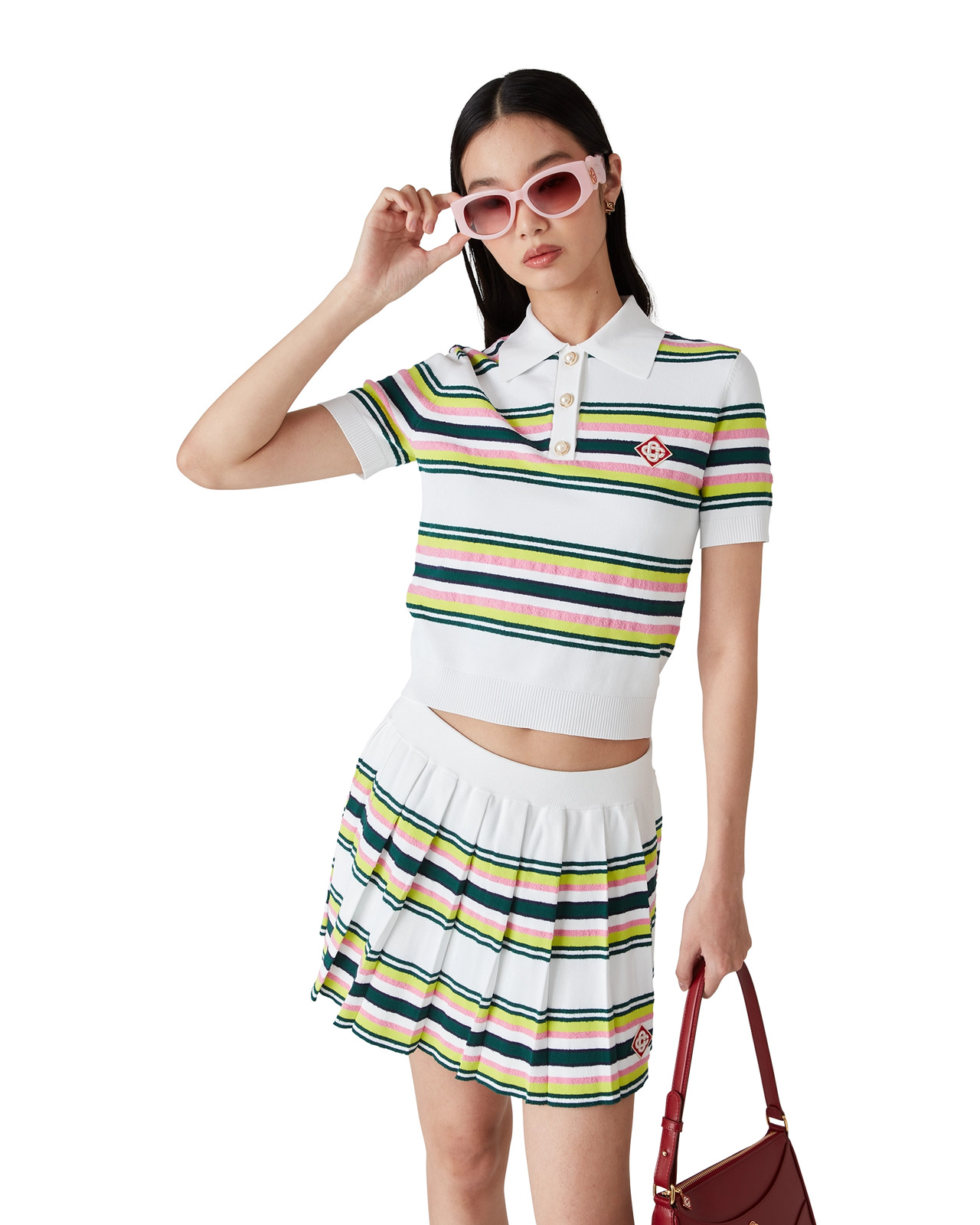 Stripe Pleated Skirt | Casablanca Paris - 4