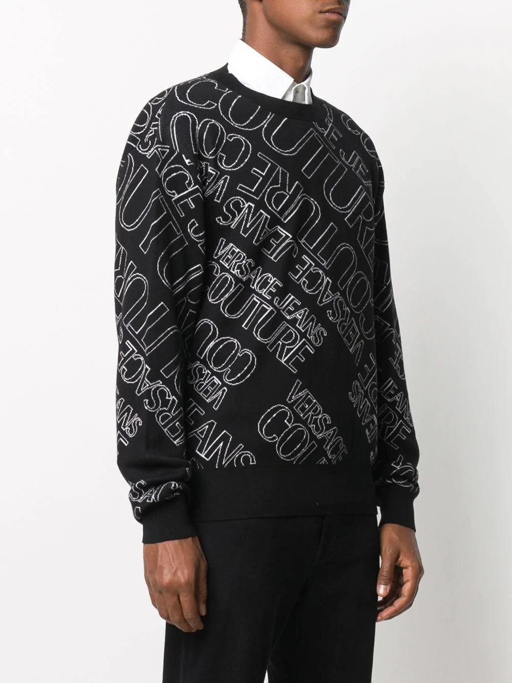 all-over logo print sweatshirt - 3