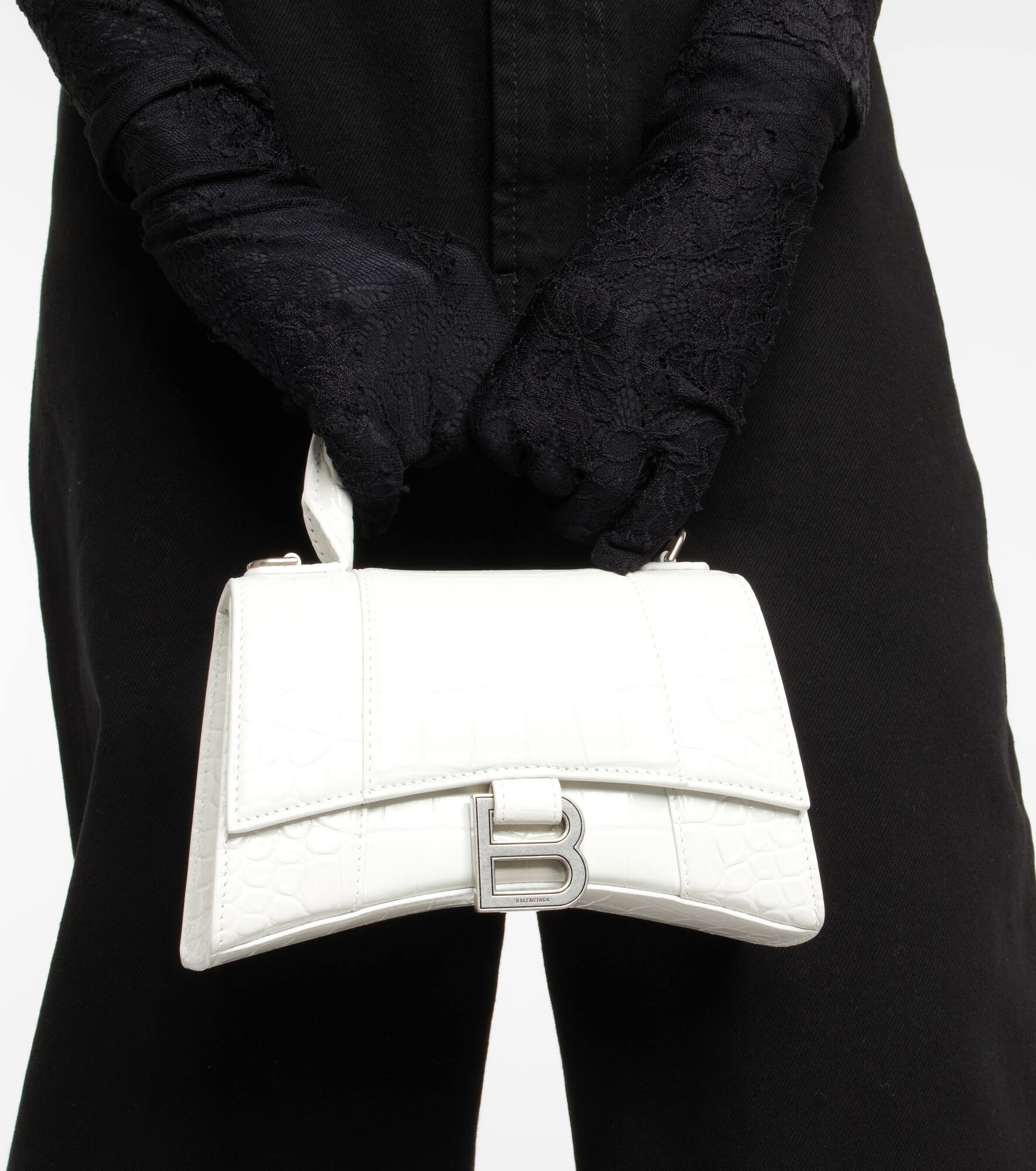 Hourglass XS leather crossbody bag - 2