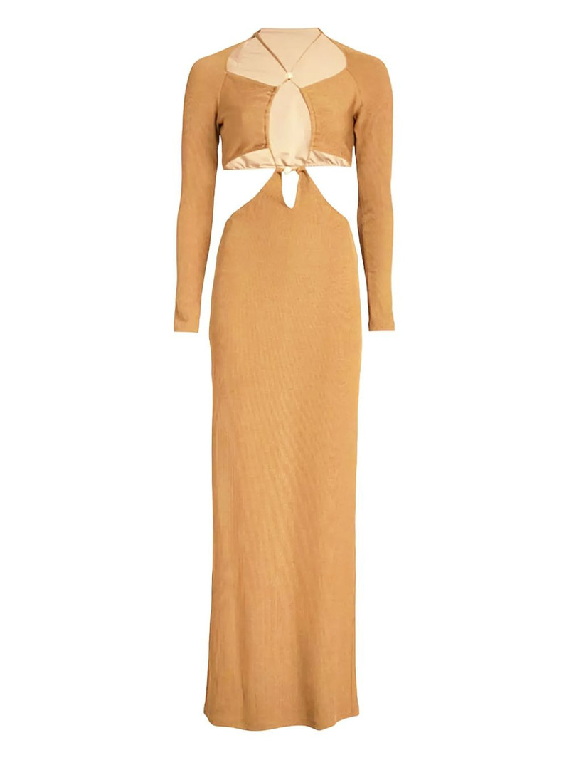 embellished cut-out maxi dress 1