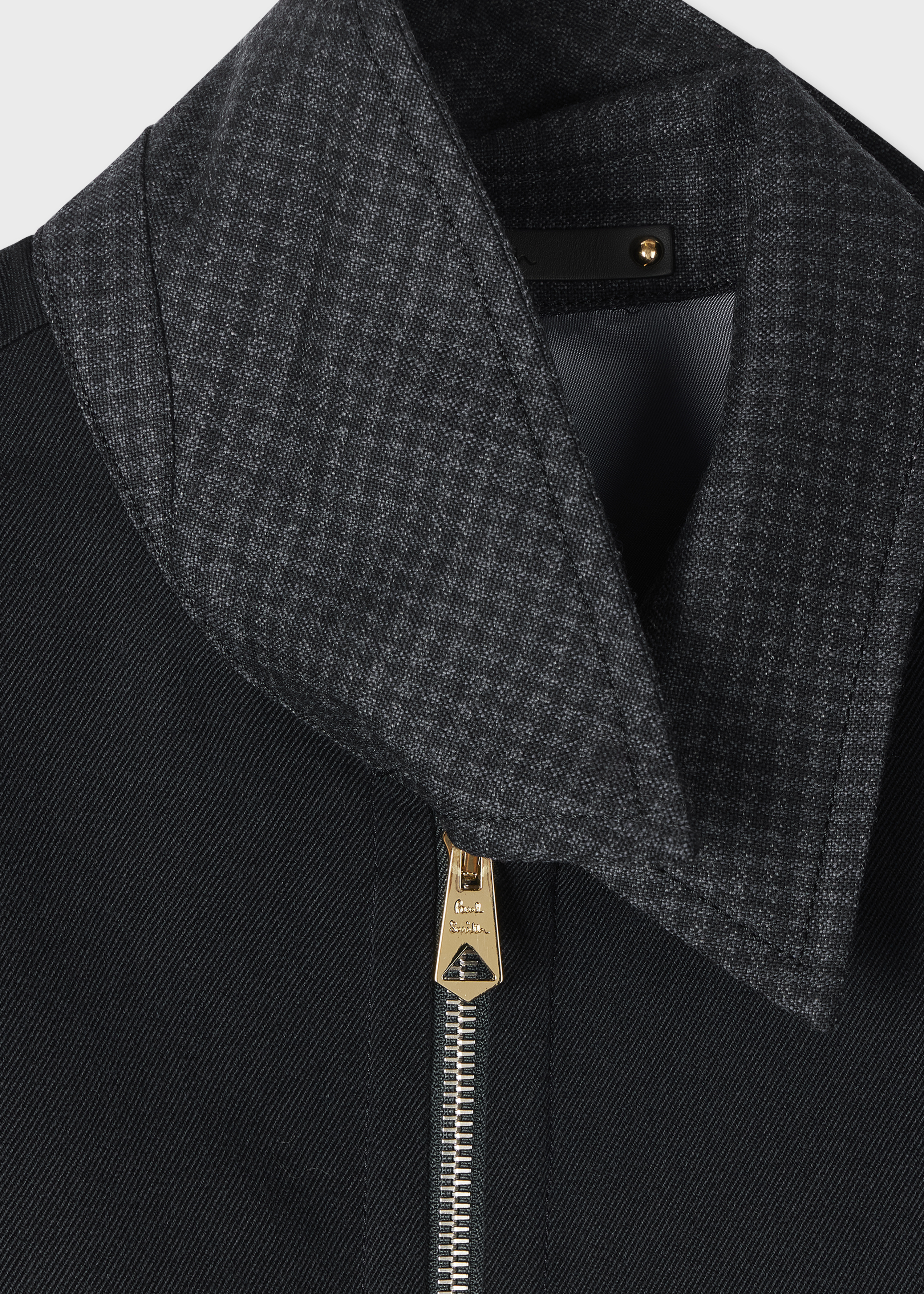 Dark Navy Wool and Cotton-Blend Mix-Up Jacket - 2