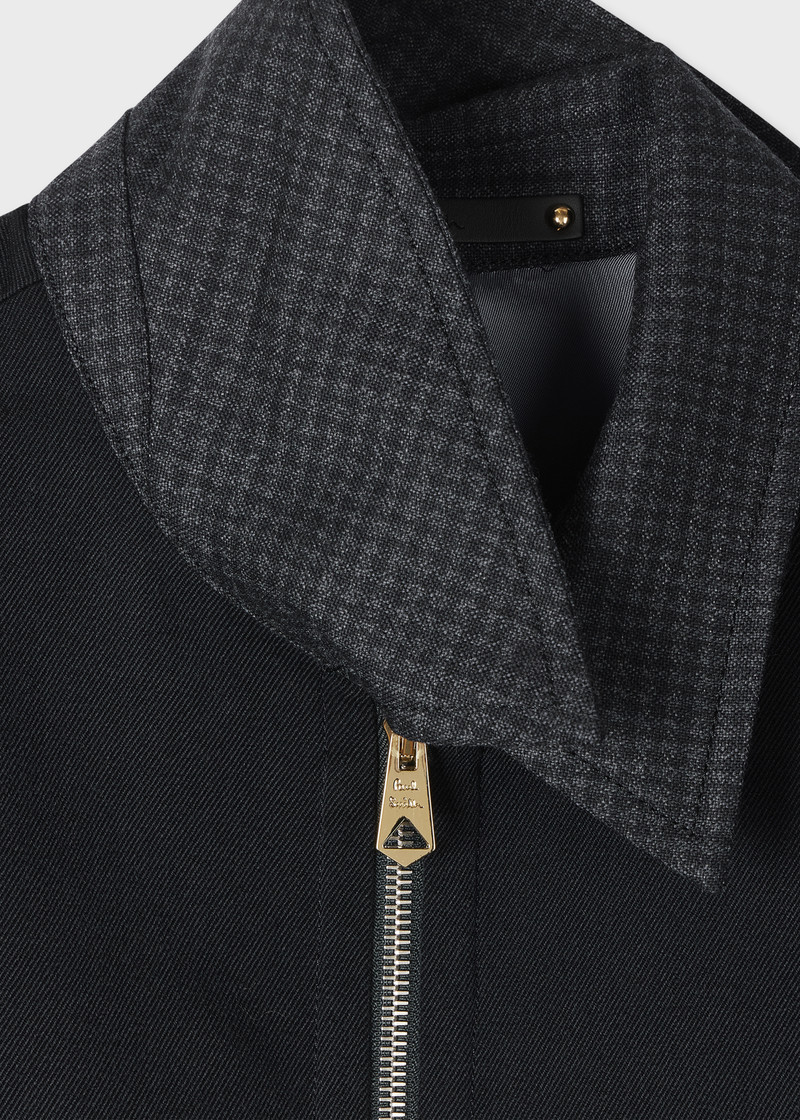 Paul Smith Dark Navy Wool and Cotton-Blend Mix-Up Jacket outlook