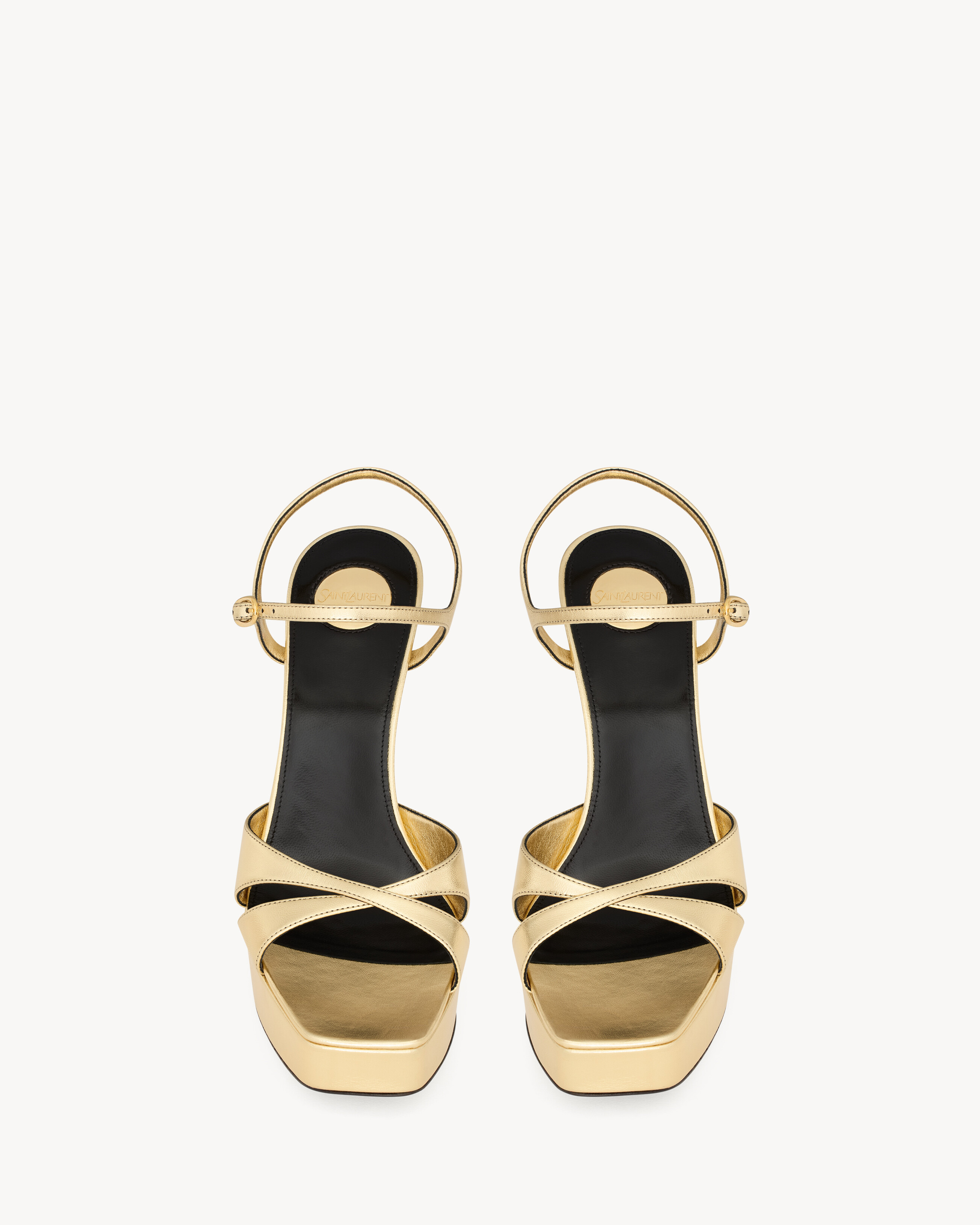 DEBBIE PLATFORM SANDALS IN METALLIC LEATHER - 2