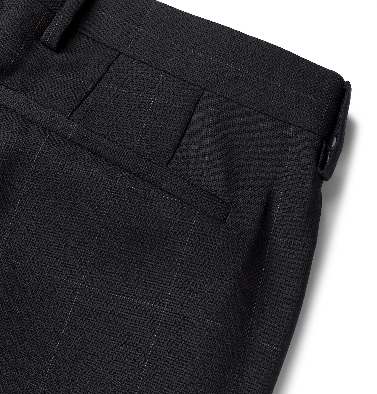 Slim-Fit Checked Birdseye Wool Suit Trousers - 5