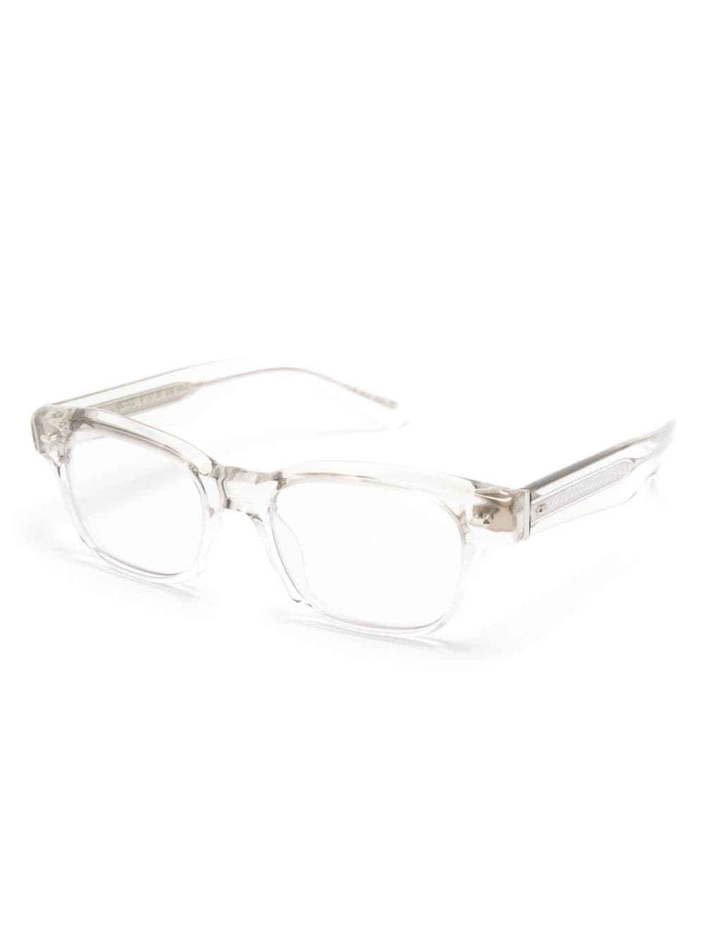 transparent rectangle-frame glasses - 2