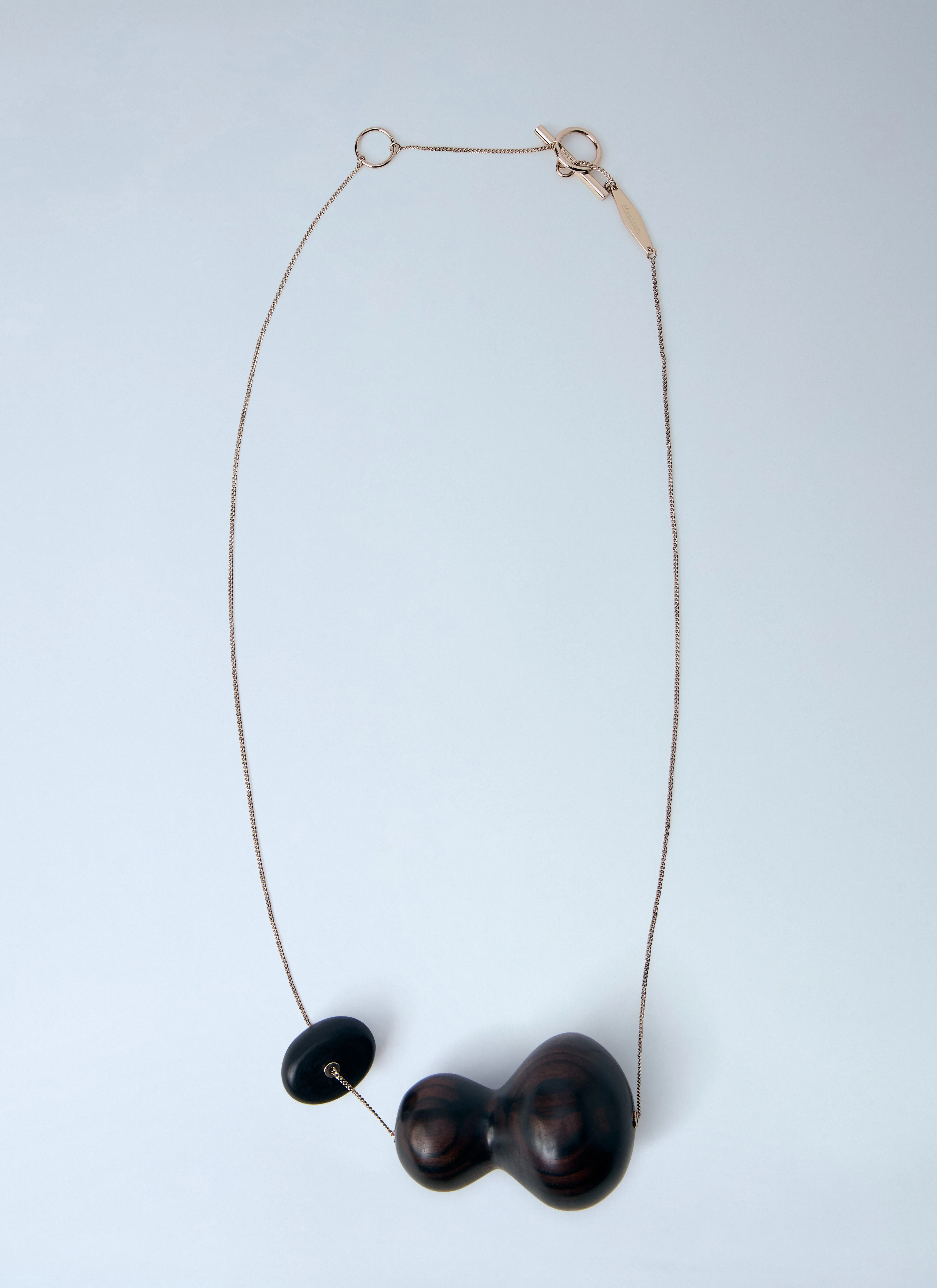 Sculptural Wood Pendant Necklace - 1