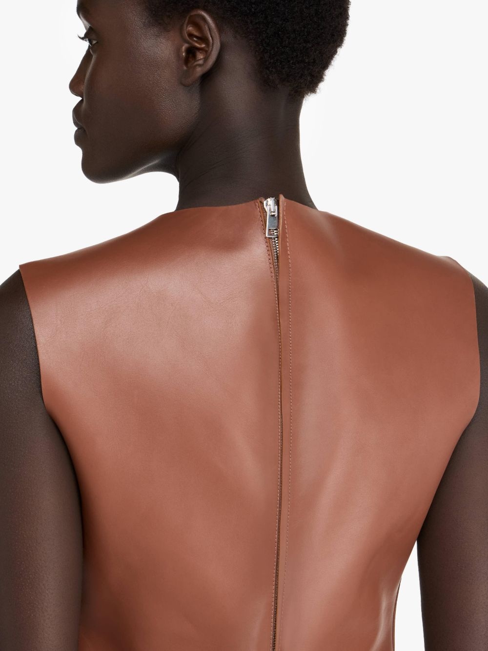 SLEEVELESS LEATHER TOP - 4