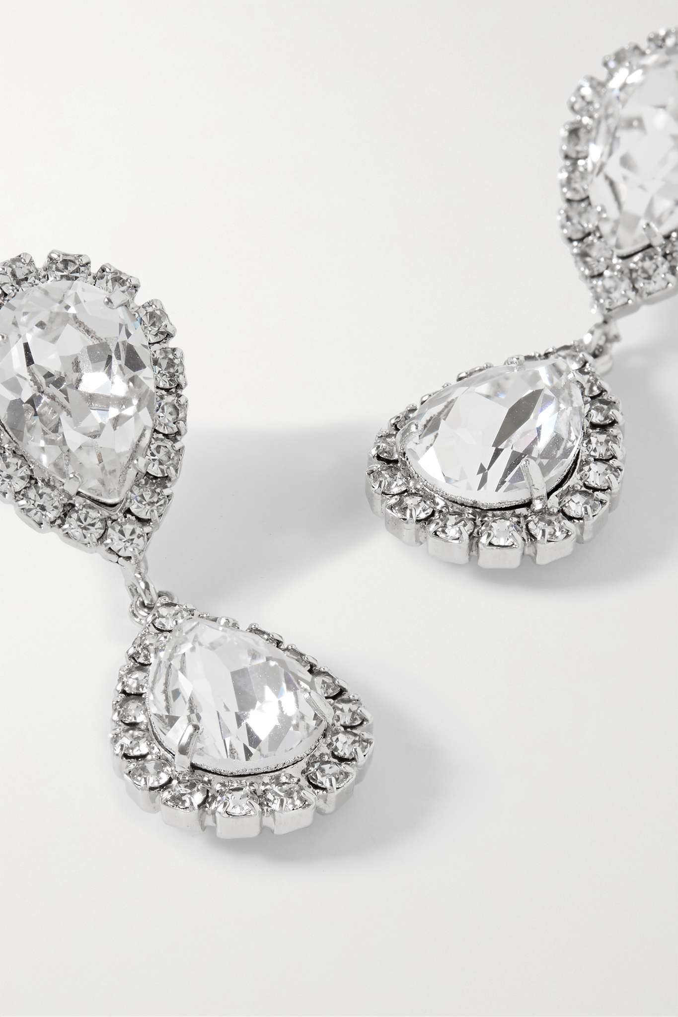 Evalina silver-tone crystal earrings - 4