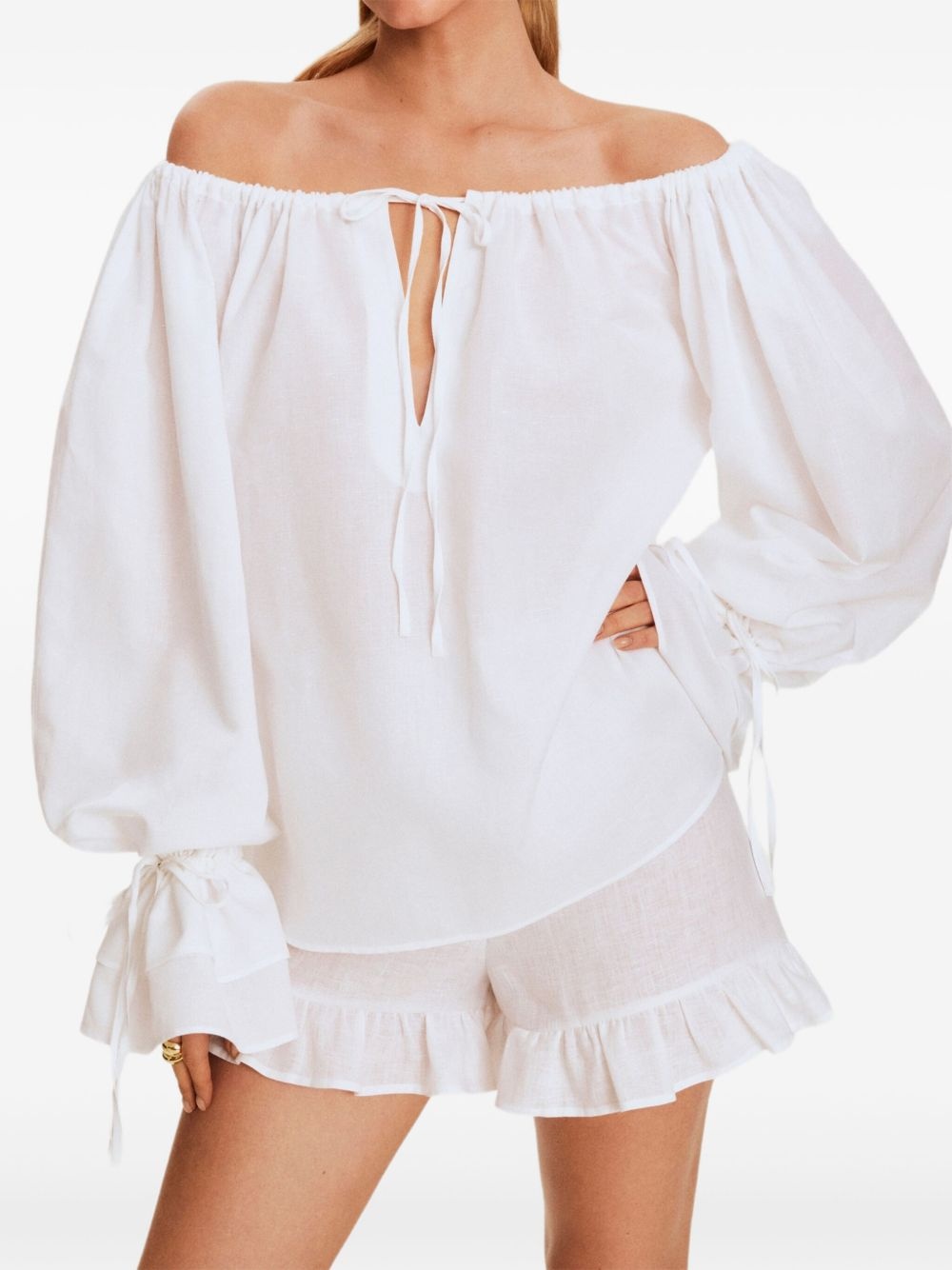 Cha Cha ruffled hem shorts set - 3