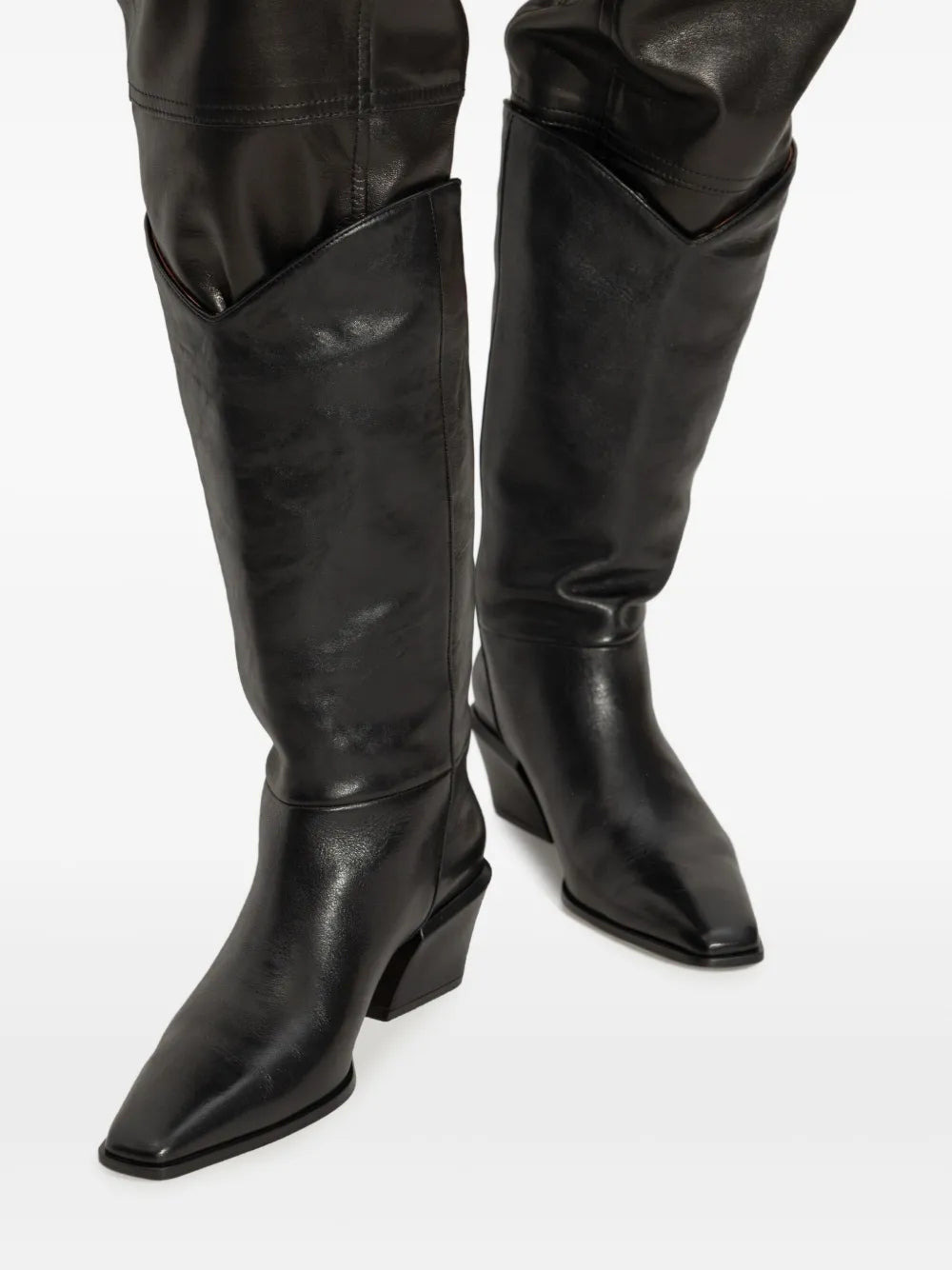 Bettina Leather Pointed Toe Boots 50mm - 5