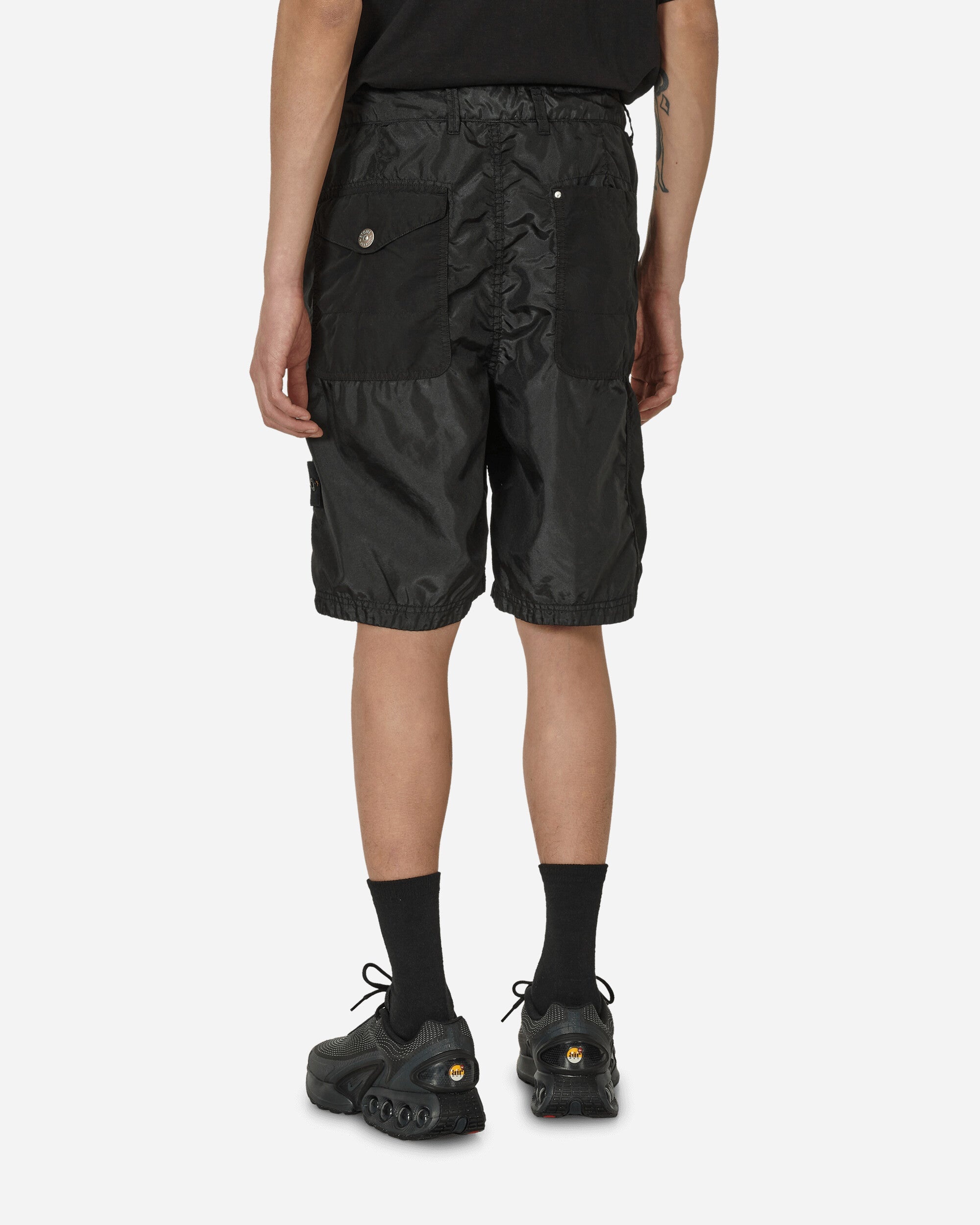 Garment Dyed Polyester Shorts Black - 3