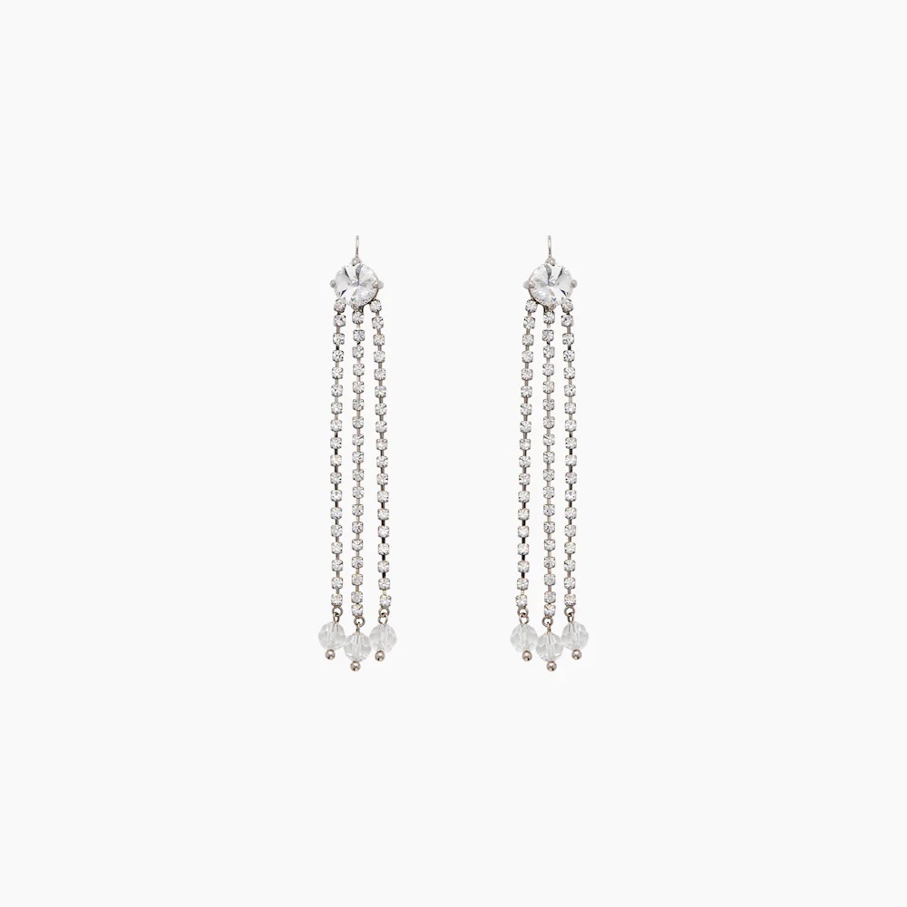 Pendant earrings with crystals - 1