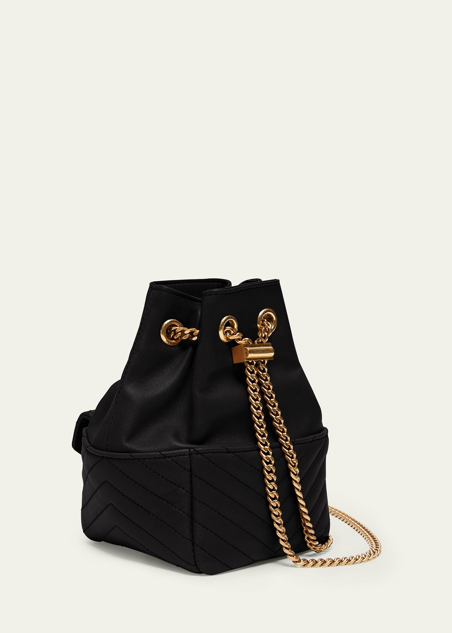 Joe Mini YSL Bucket Bag with Adjustable Strap in Smooth Leather - 3