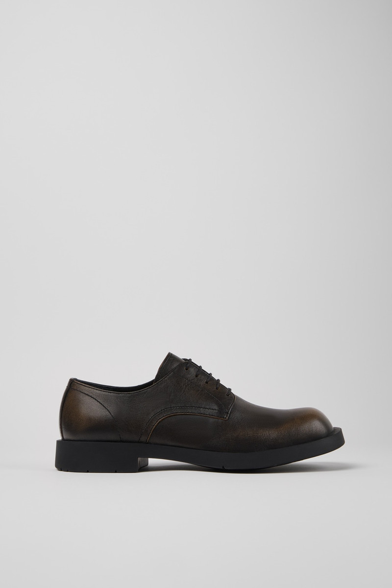 Three-Toned Brushed Leather Shoes 1