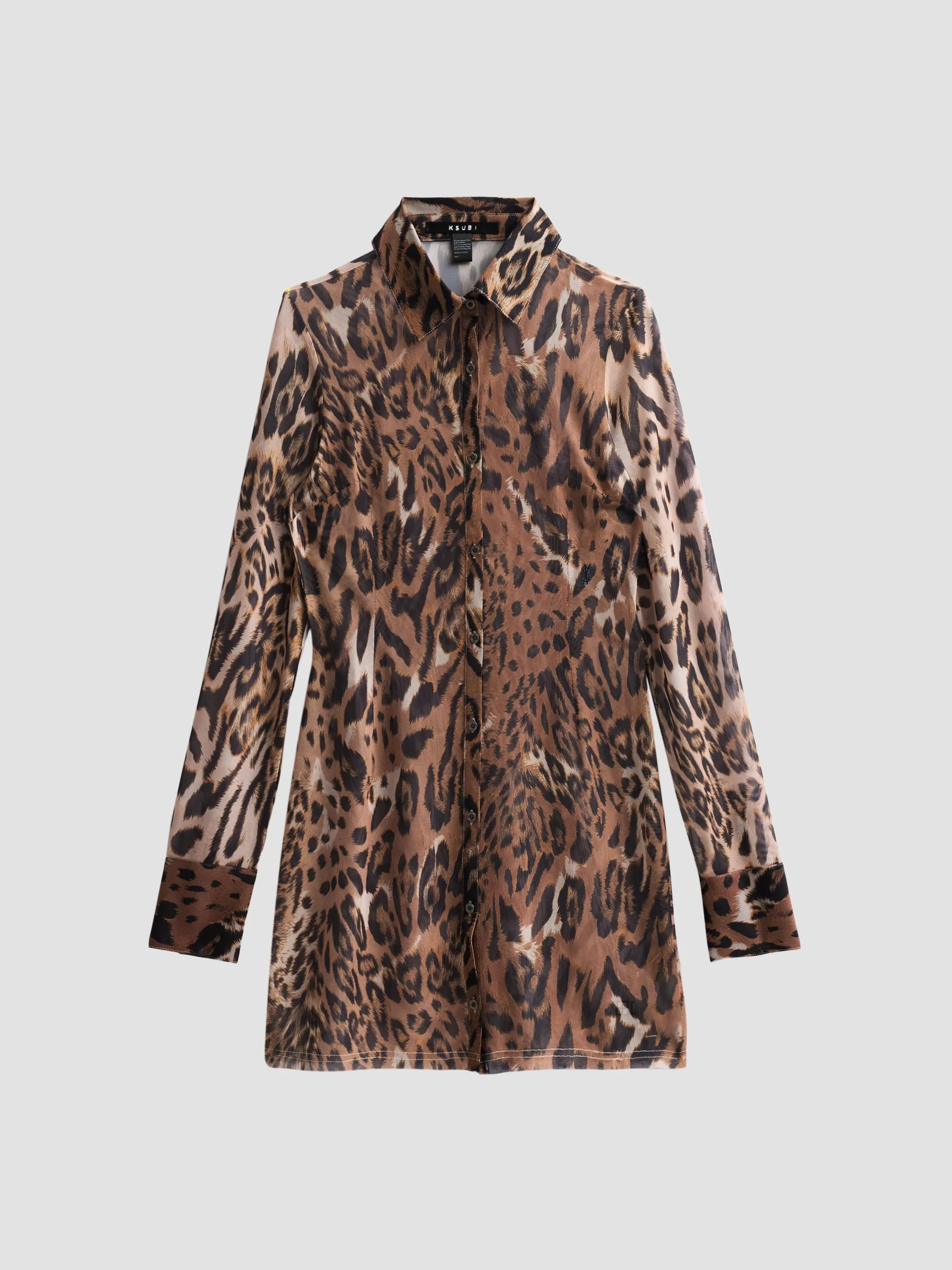 Women's Higher Than Heaven Devin Leopard-Print Shirtdress - Brown - 1