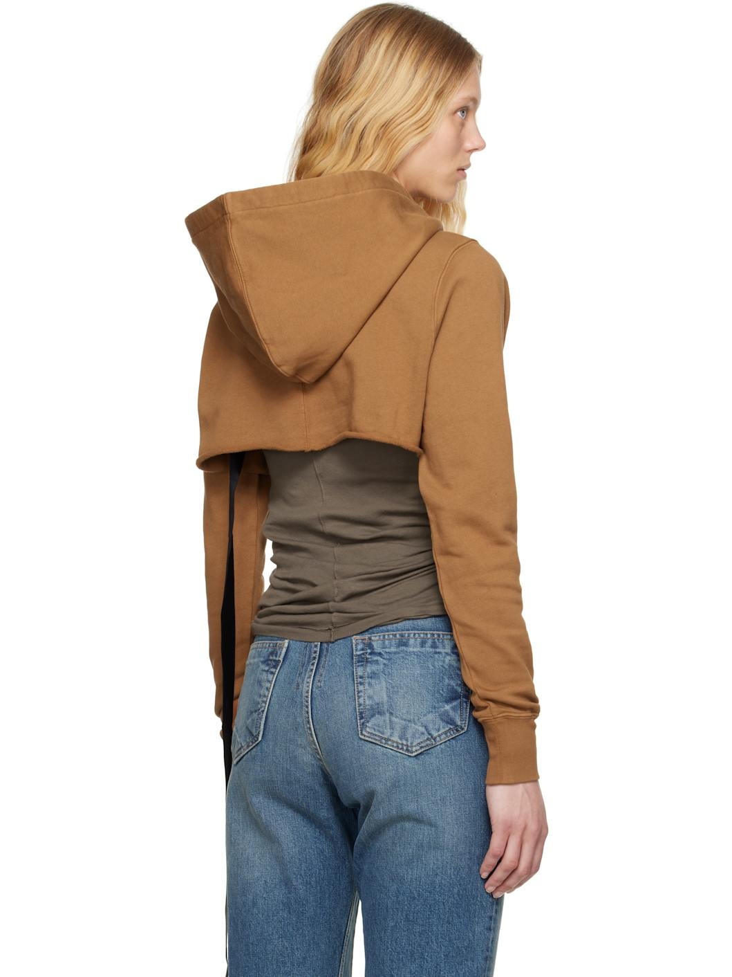 Orange Hollywood Cropped Hoodie - 3