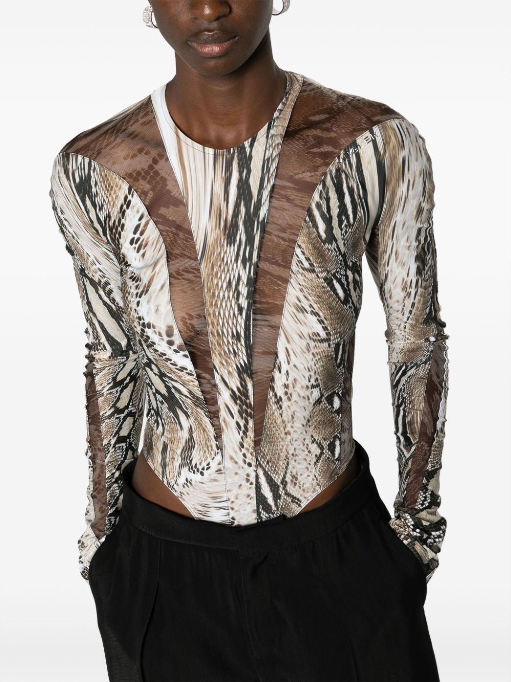 Illusion sheer-panelled bodysuit - 5