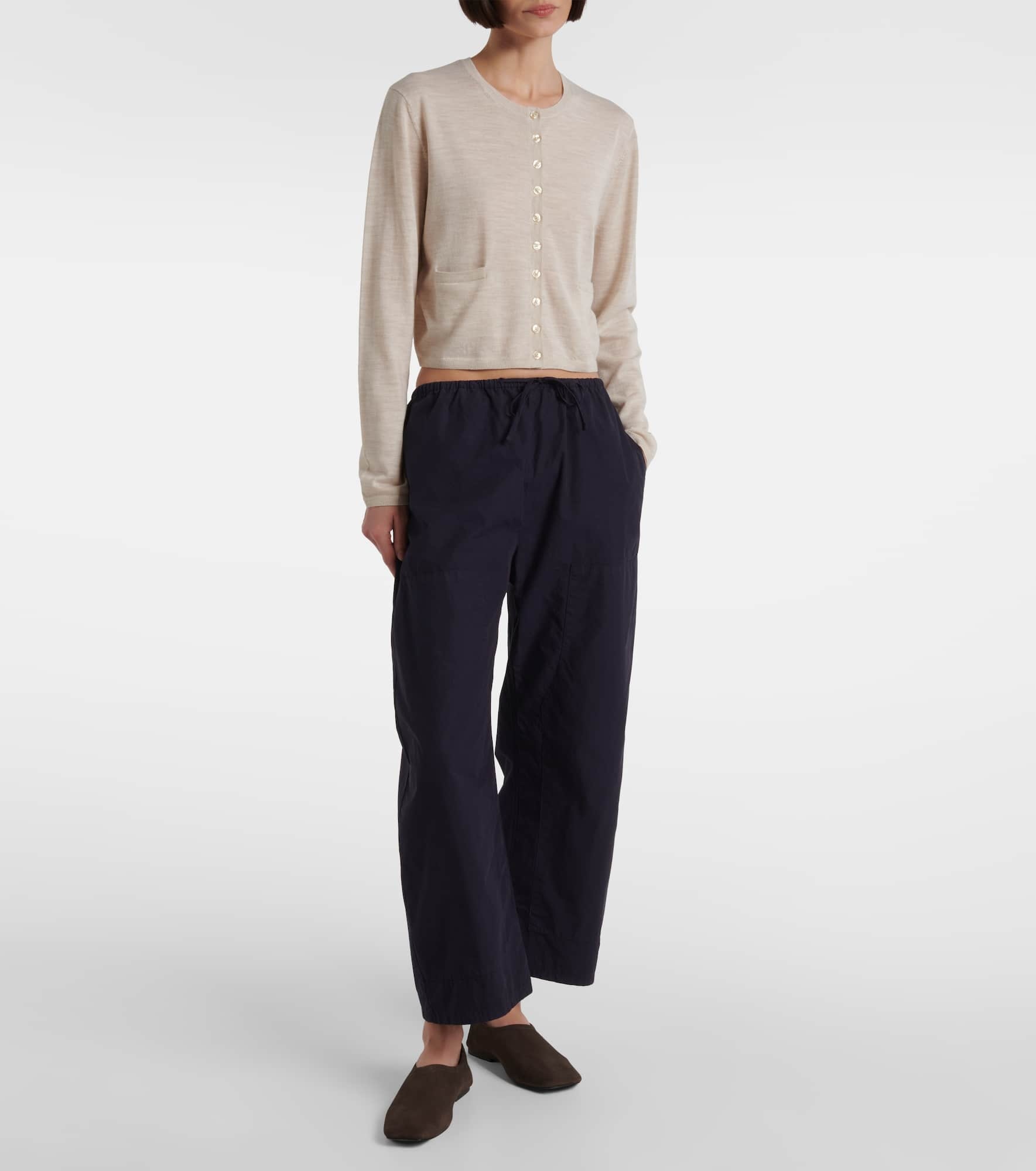 Kyoto cotton wide-leg pants - 2