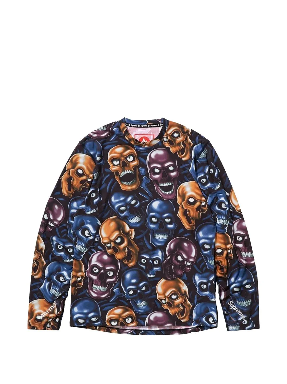 x Marmot skull-print long-sleeve T-shirt - 1