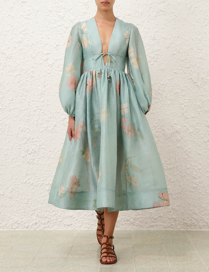 Zimmermann ILLUMINATE DRAWN BILLOW DRESS outlook