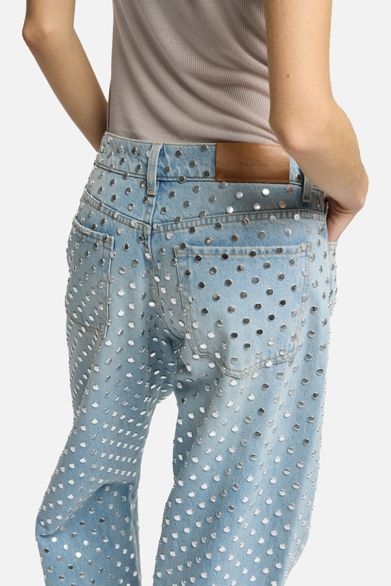 Studded Straight Trouser in Bleach 7