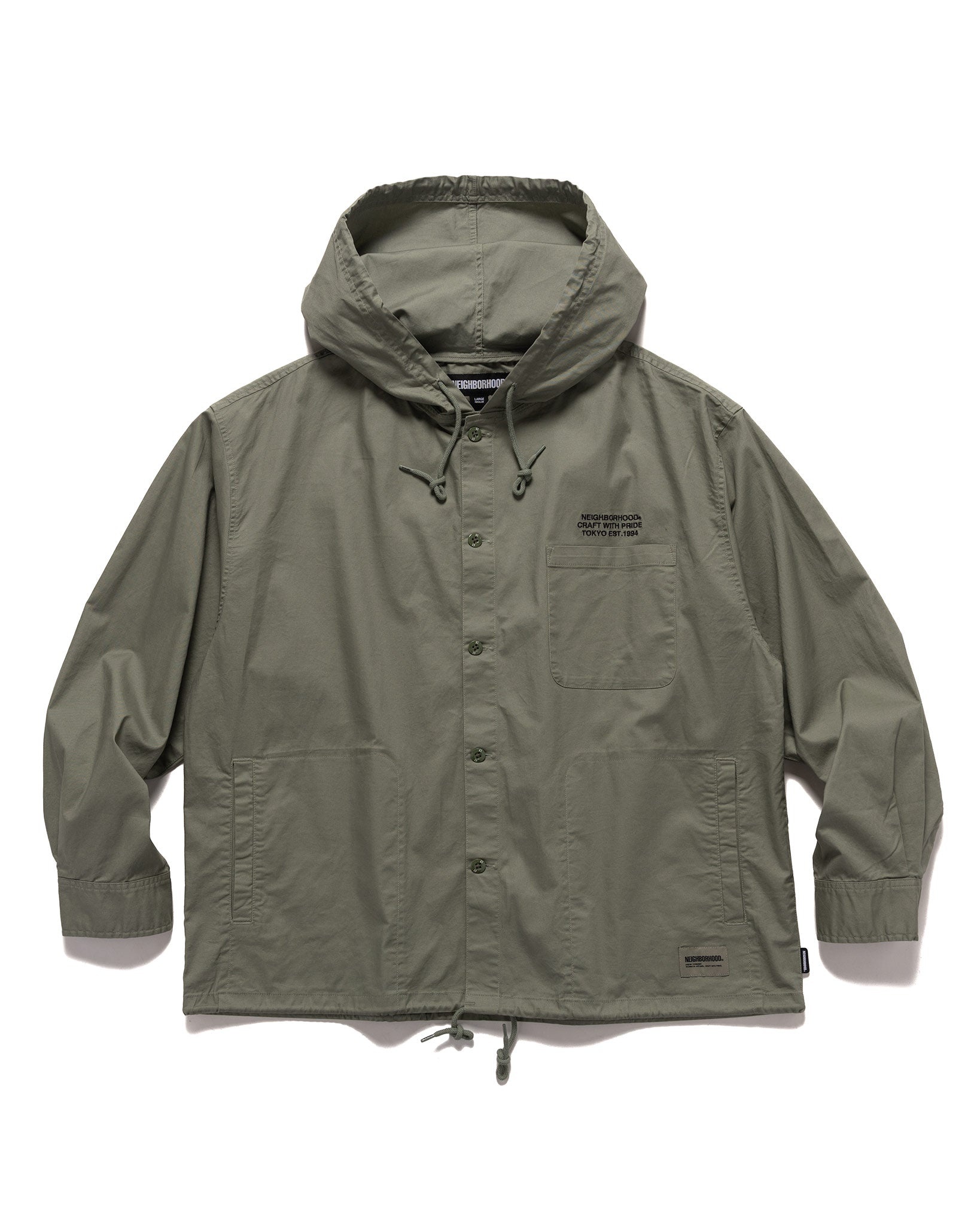 Hooded Shirt / Woven / LS  Olive Drab - 1