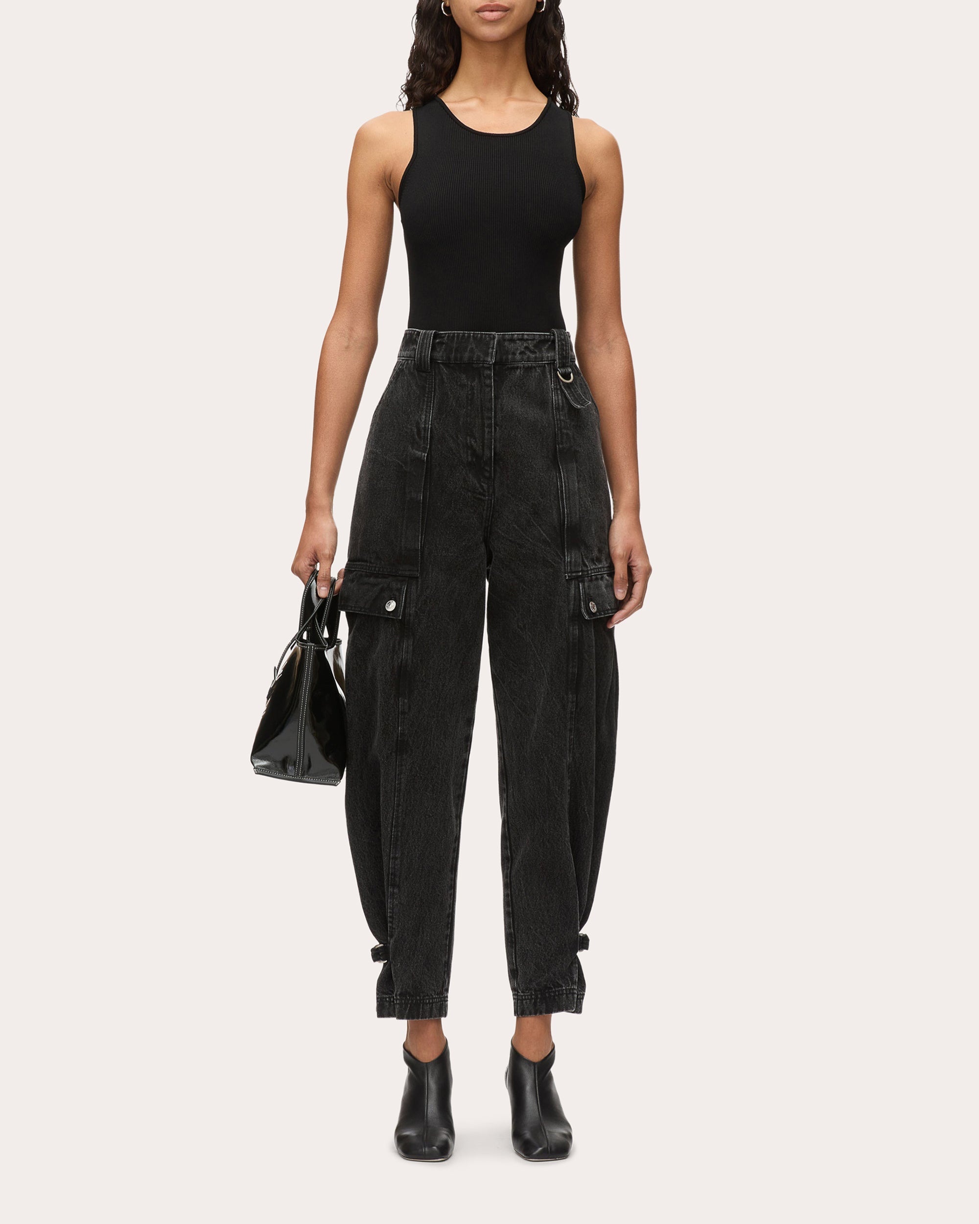 Tapered Cargo Jeans - 1