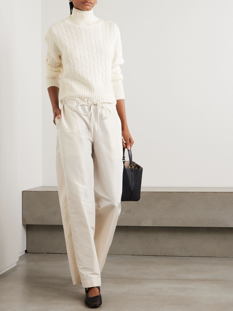 arch4 Vixen cable-knit cashmere turtleneck sweater Ivory outlook