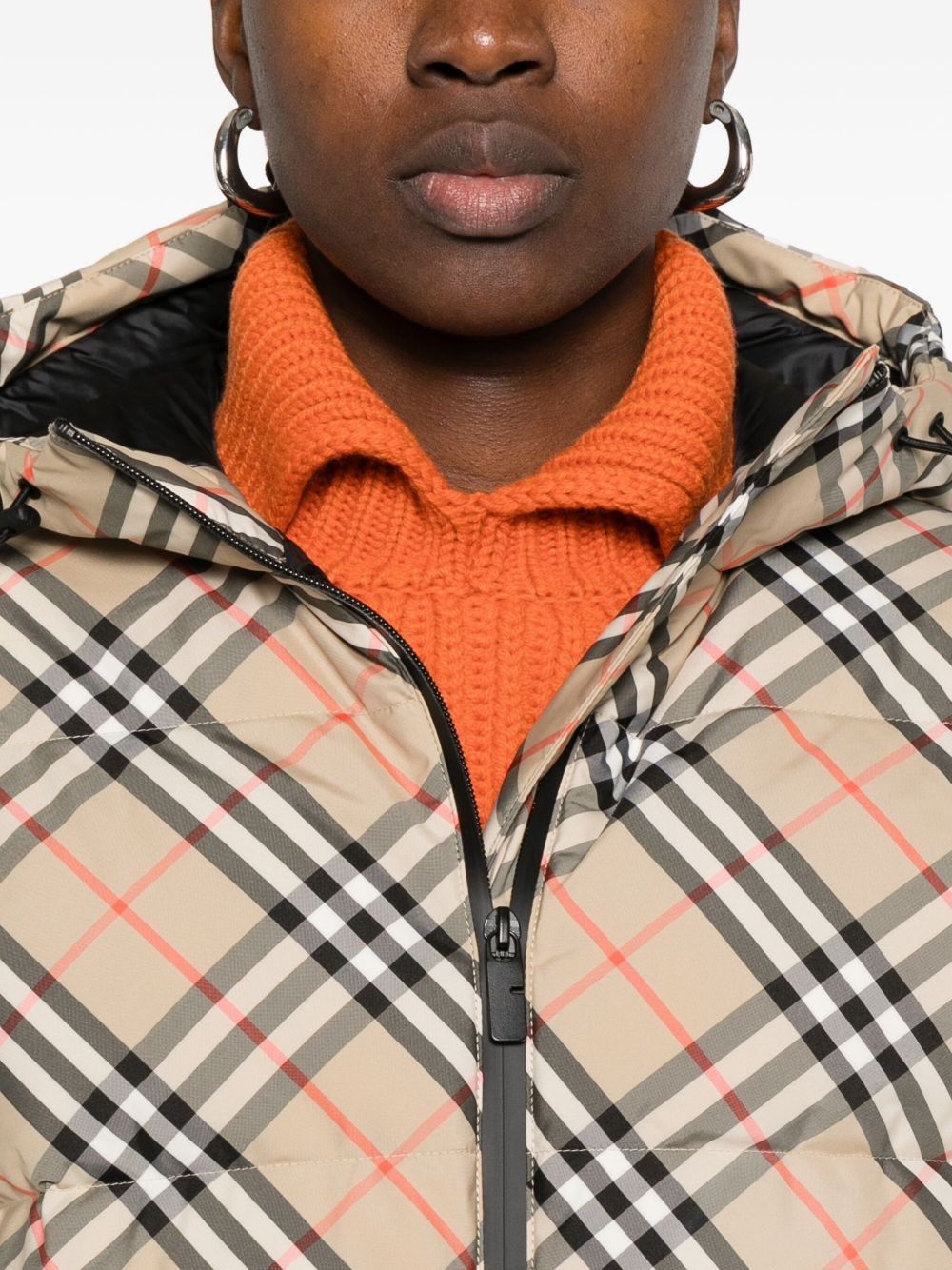 Vintage Check pattern puffer jacket - 5