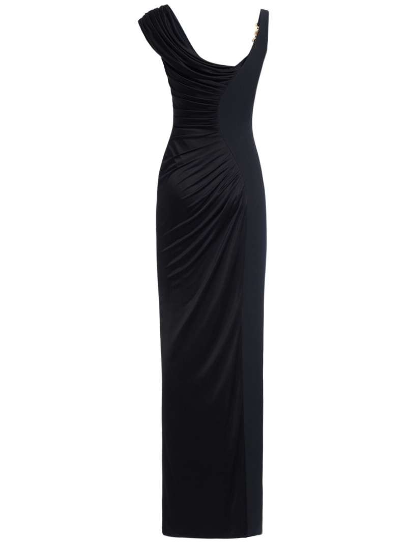 Draped jersey gown - 5