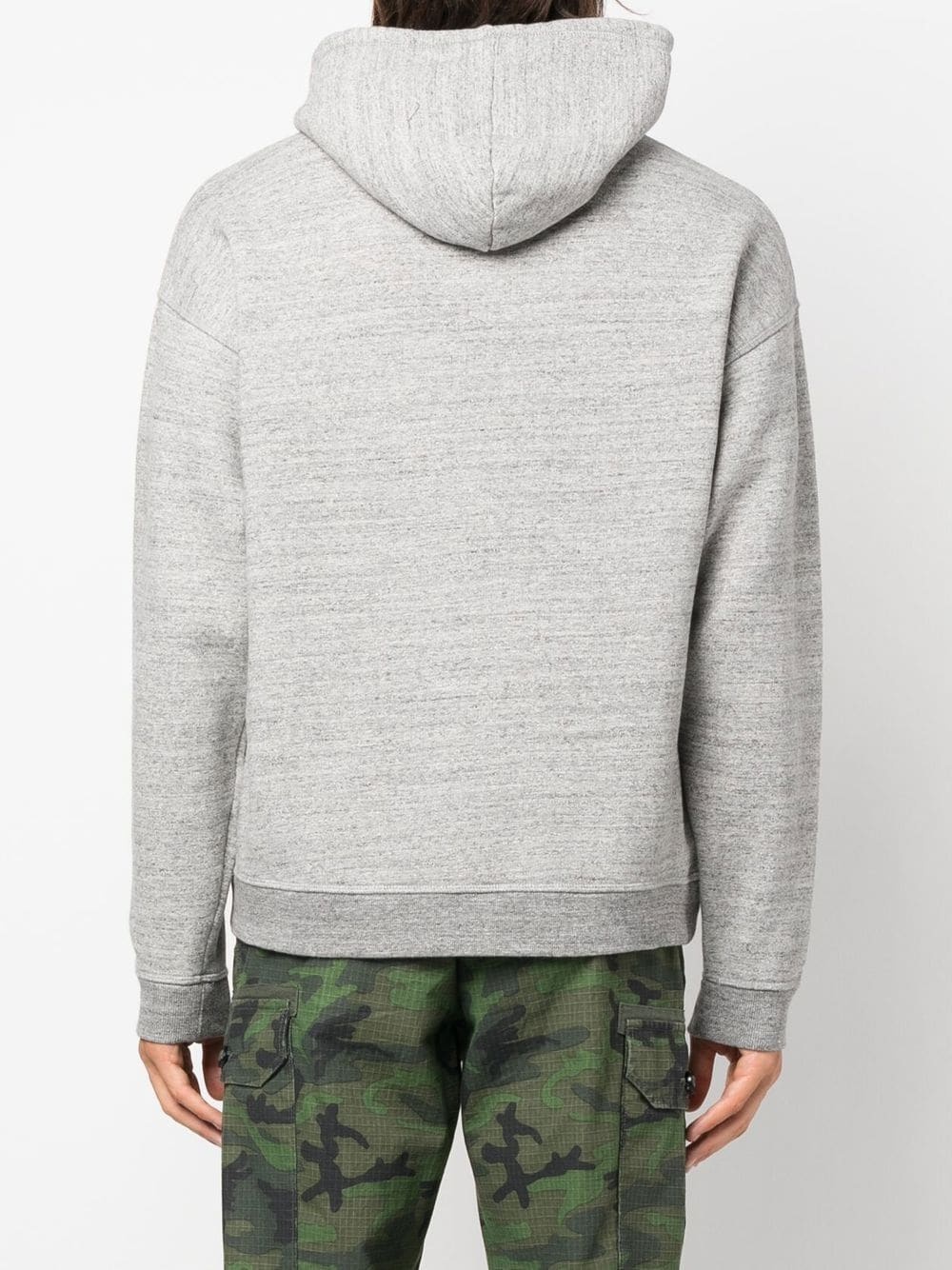 logo-print cotton hoodie - 4