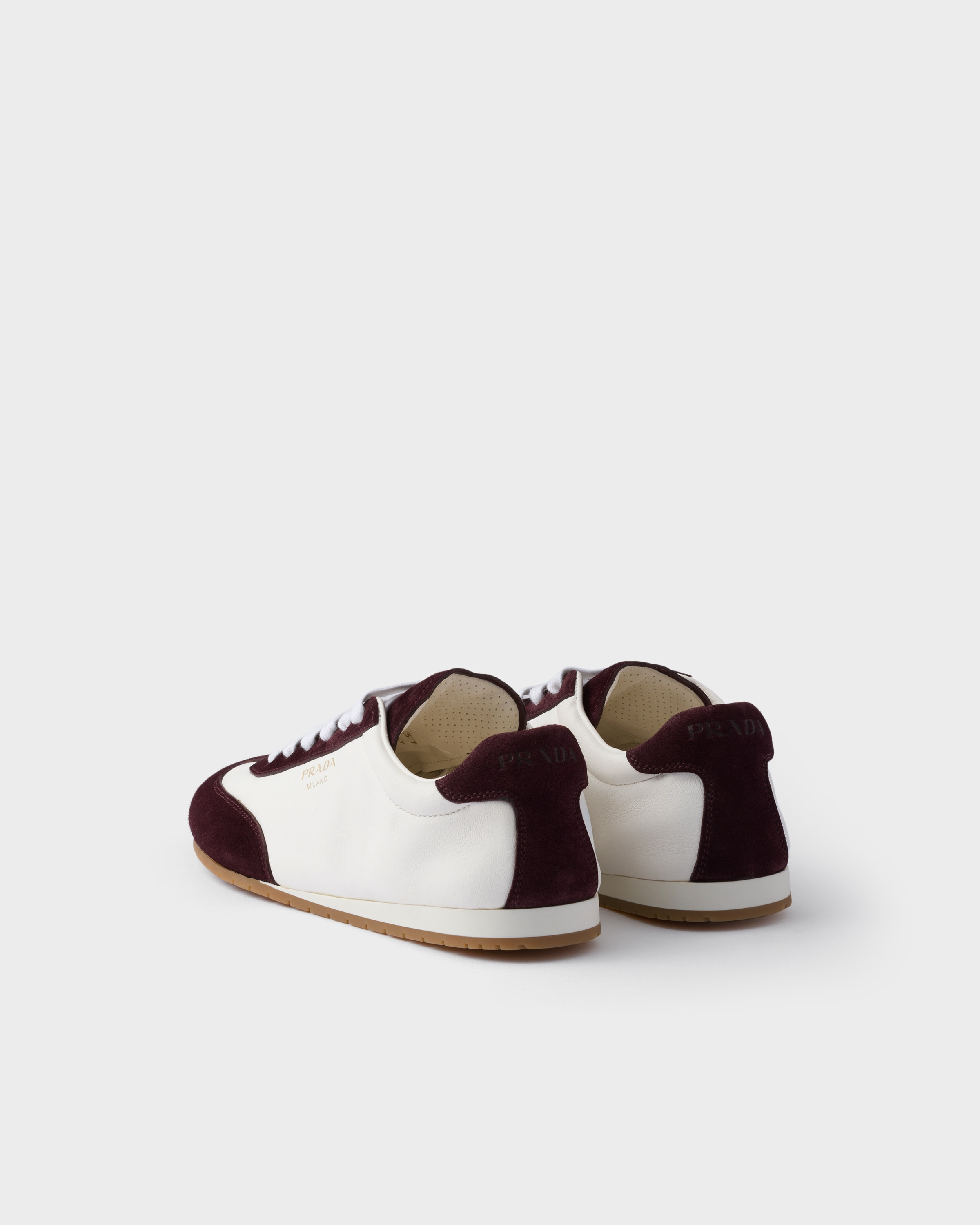 Nappa leather and suede sneakers - 4