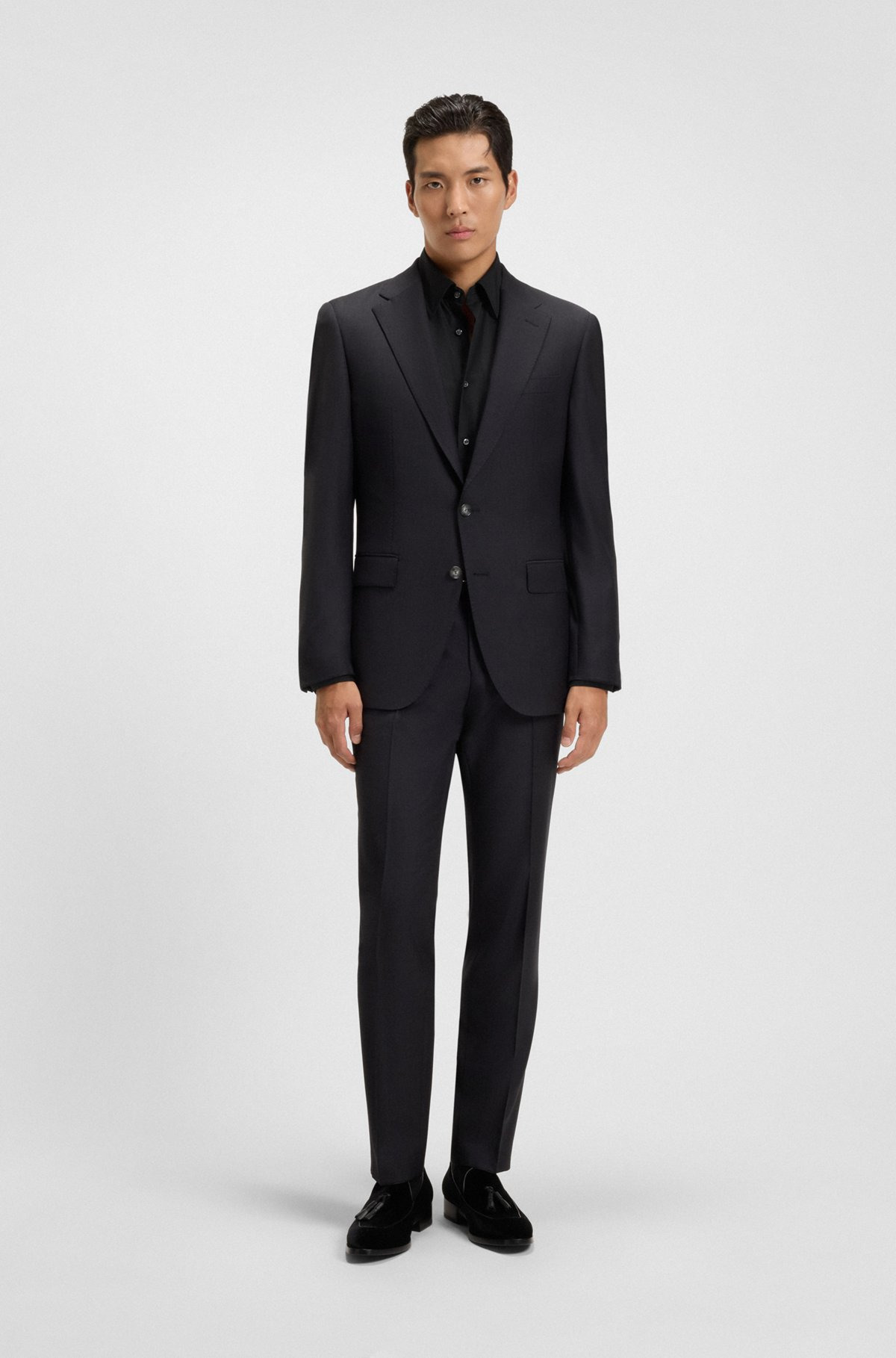 SLIM-FIT SHIRT IN STRETCH COTTON POPLIN - 4