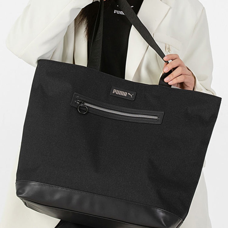 PUMA Prime Classic Shopper Handbag 'Black White' 078741-01 - 4