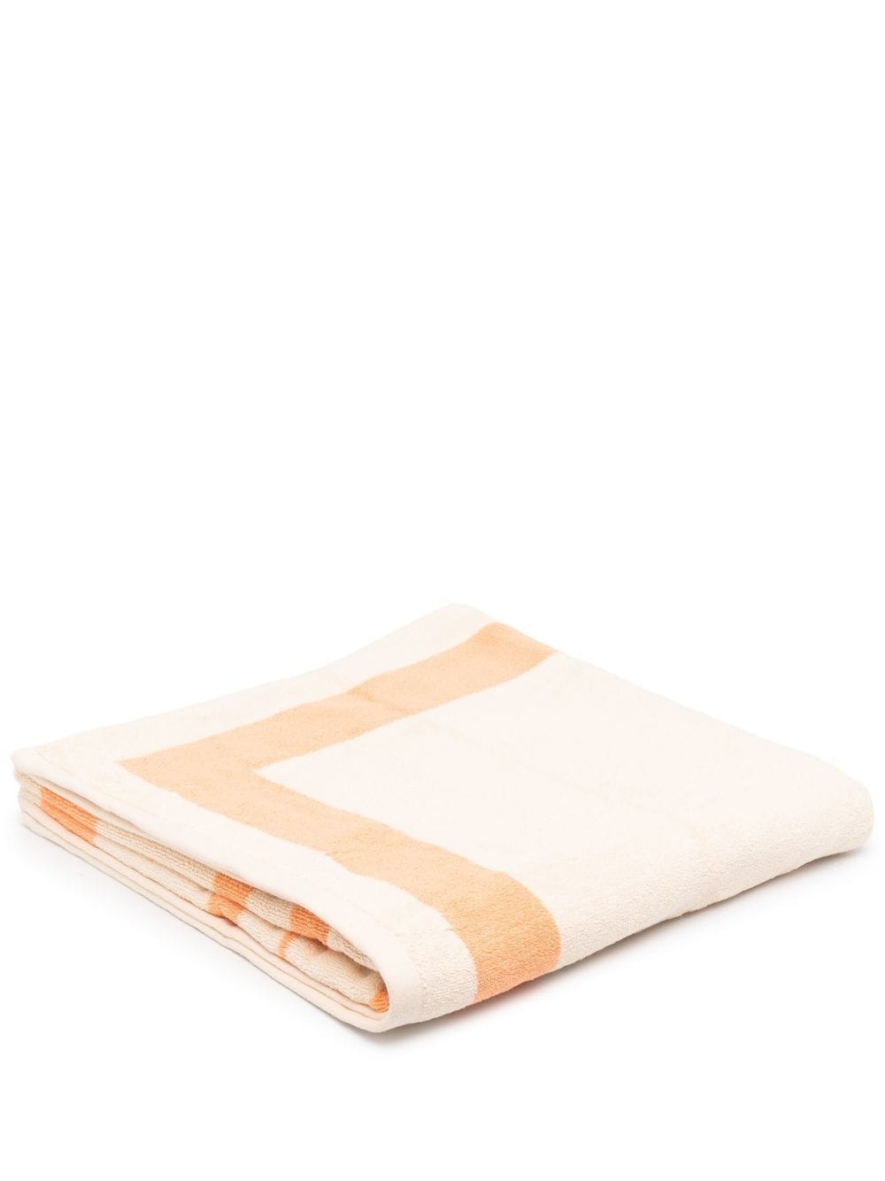 logo-print cotton towel - 1