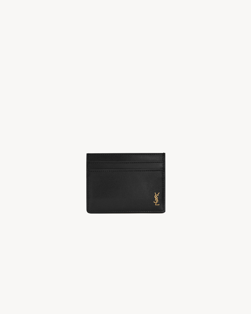 TINY CASSANDRE CREDIT CARD CASE IN SHINY LEATHER 1