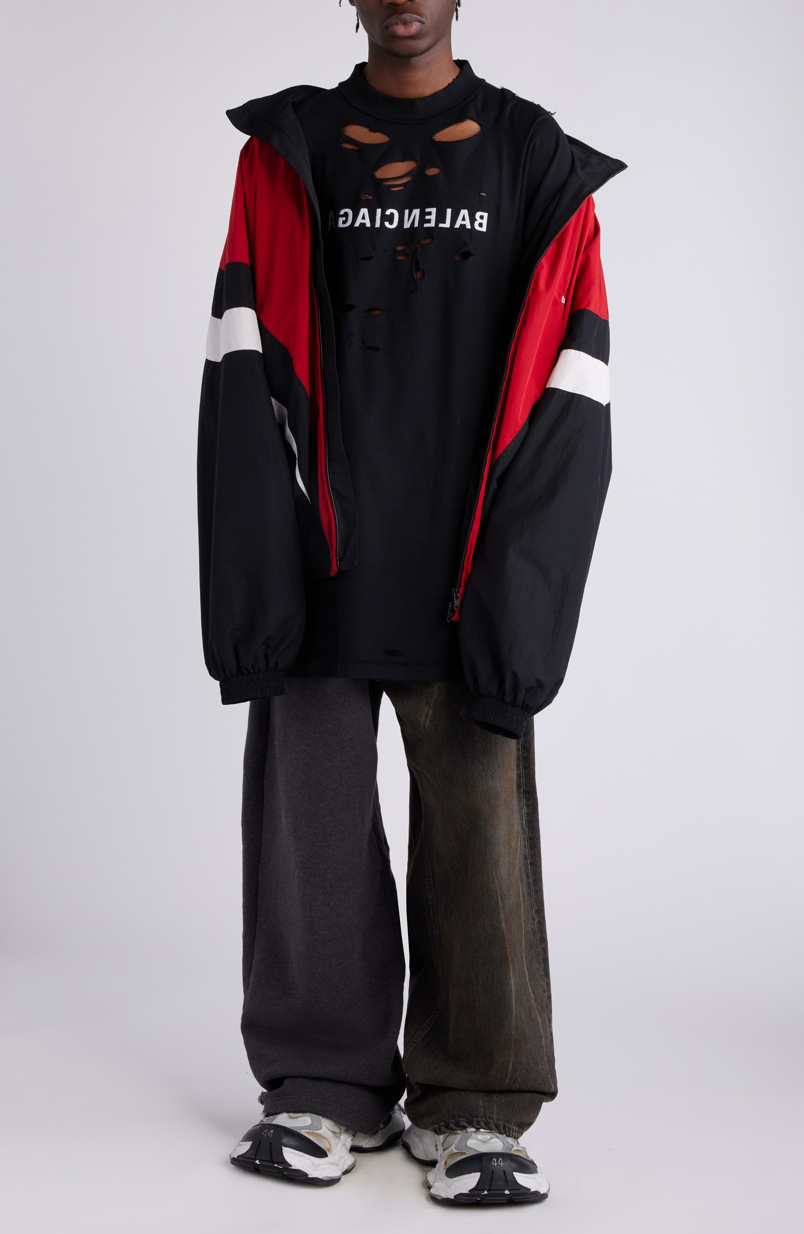 3B Sports Icon Off the Shoulder Track Jacket - 7