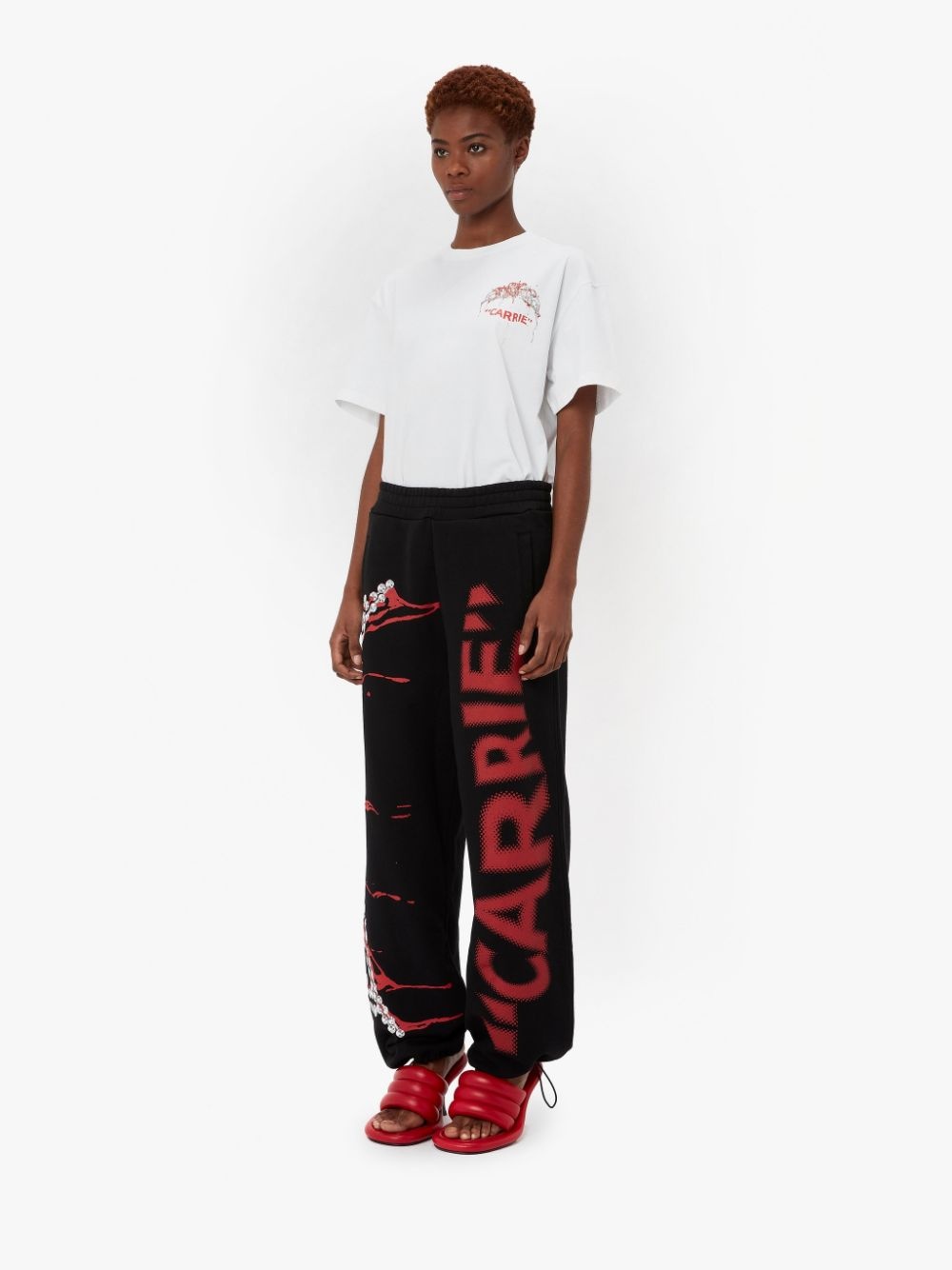 CARRIE - TIARA PRINT JERSEY TRACKPANT TROUSERS - 3