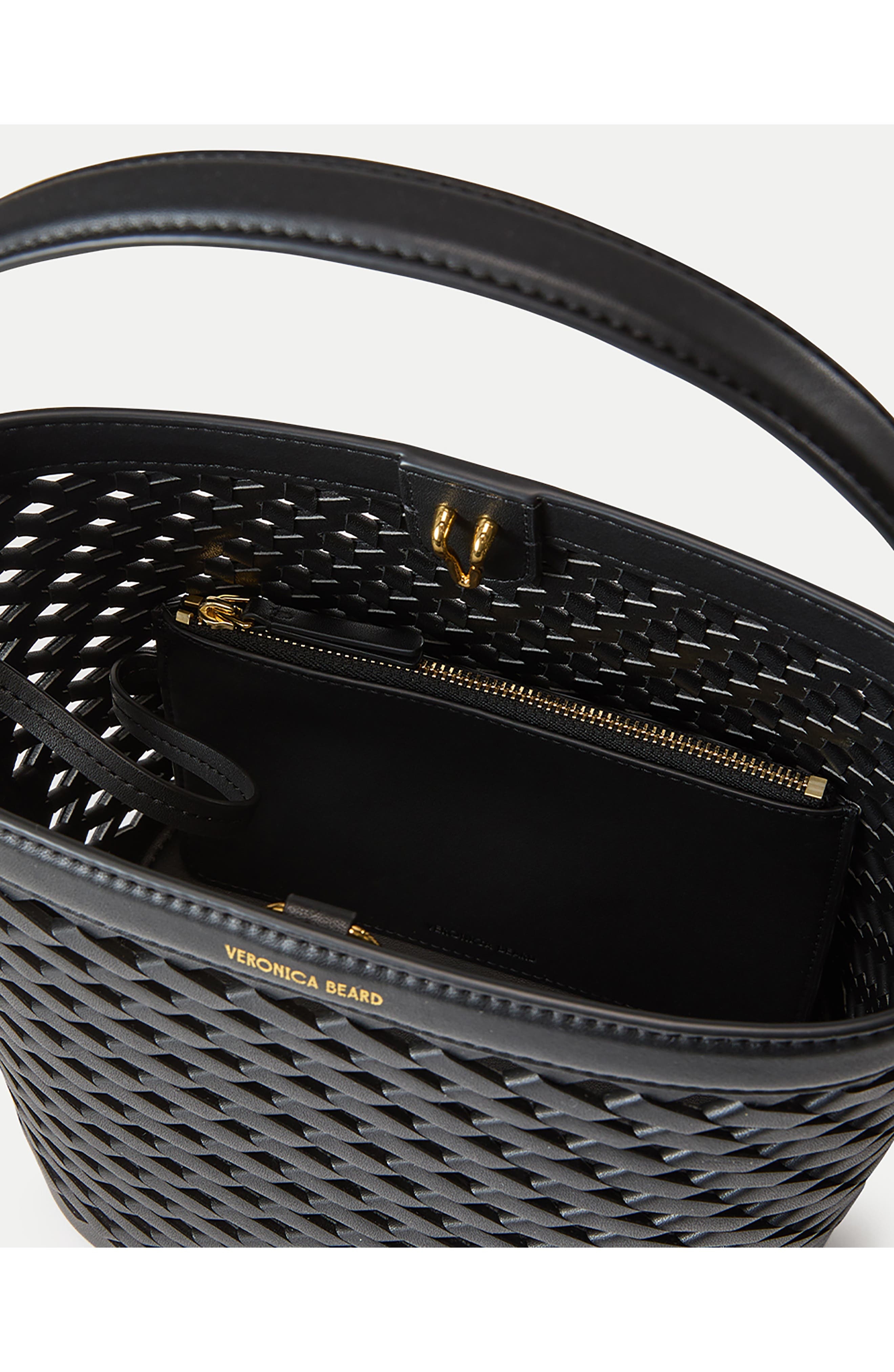 Veronica Beard Small Perforated Leather Bucket Bag in Black at Nordstrom - 4