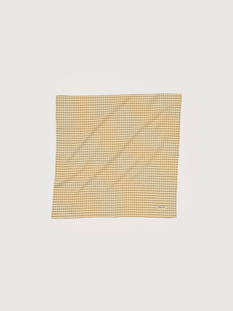 AIRY LIGHT COTTON CHECK SCARF 1