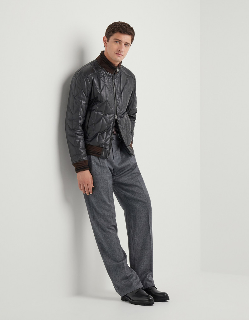 Canali GRAY FLANNEL IMPECCABILE WOOL CHINOS WITH TWO DARTS outlook