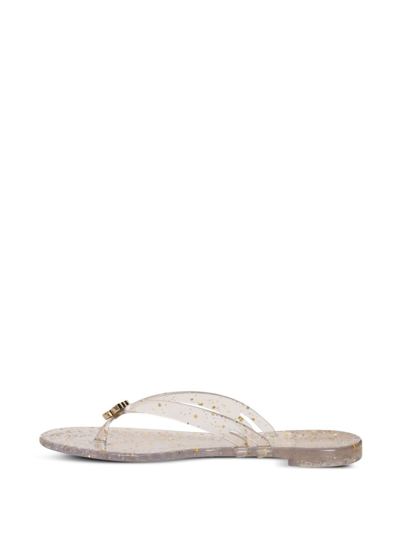 glitter-detail flip flops 6