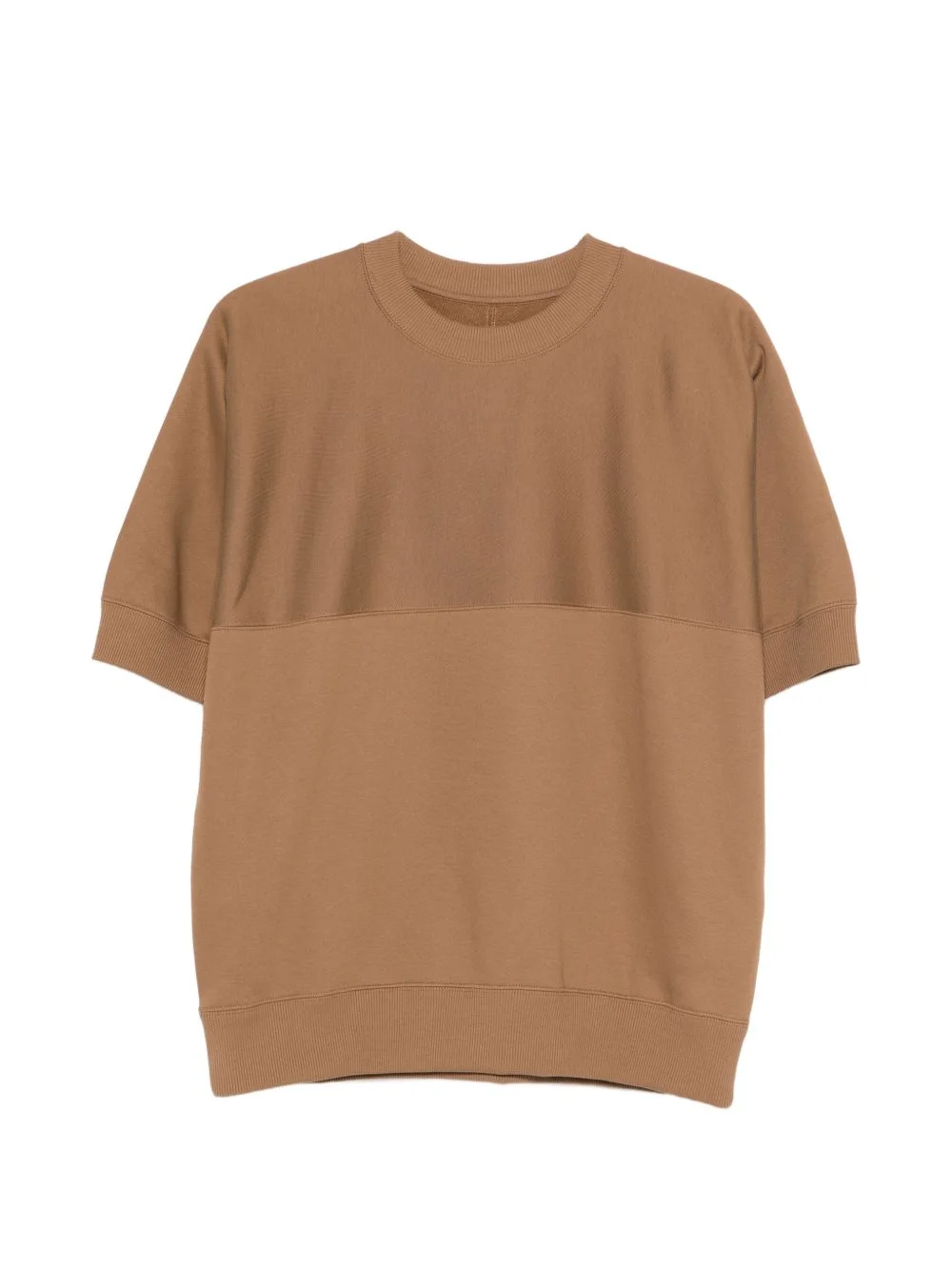 panelled crew-neck T-shirt - 1