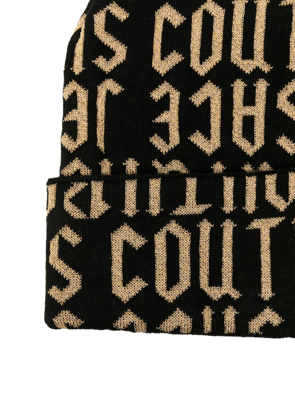 logo-jacquard beanie hat - 2