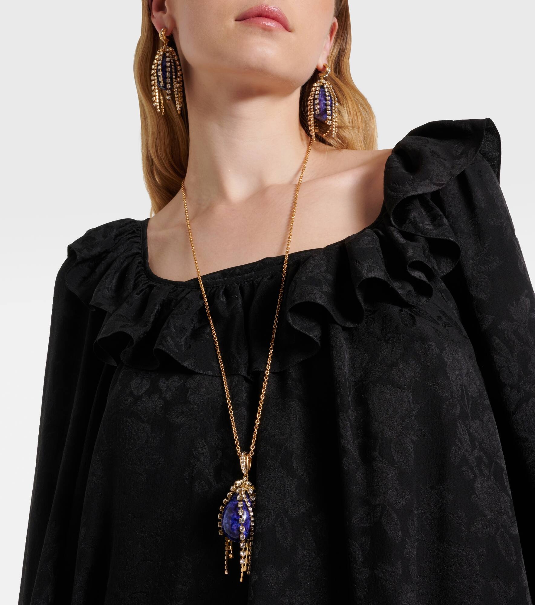 Crystal-embellished pendant necklace - 3