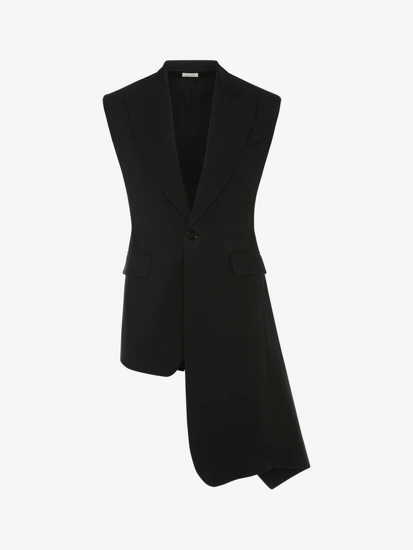 Men's Hybrid Drape Jacket in Black - 1