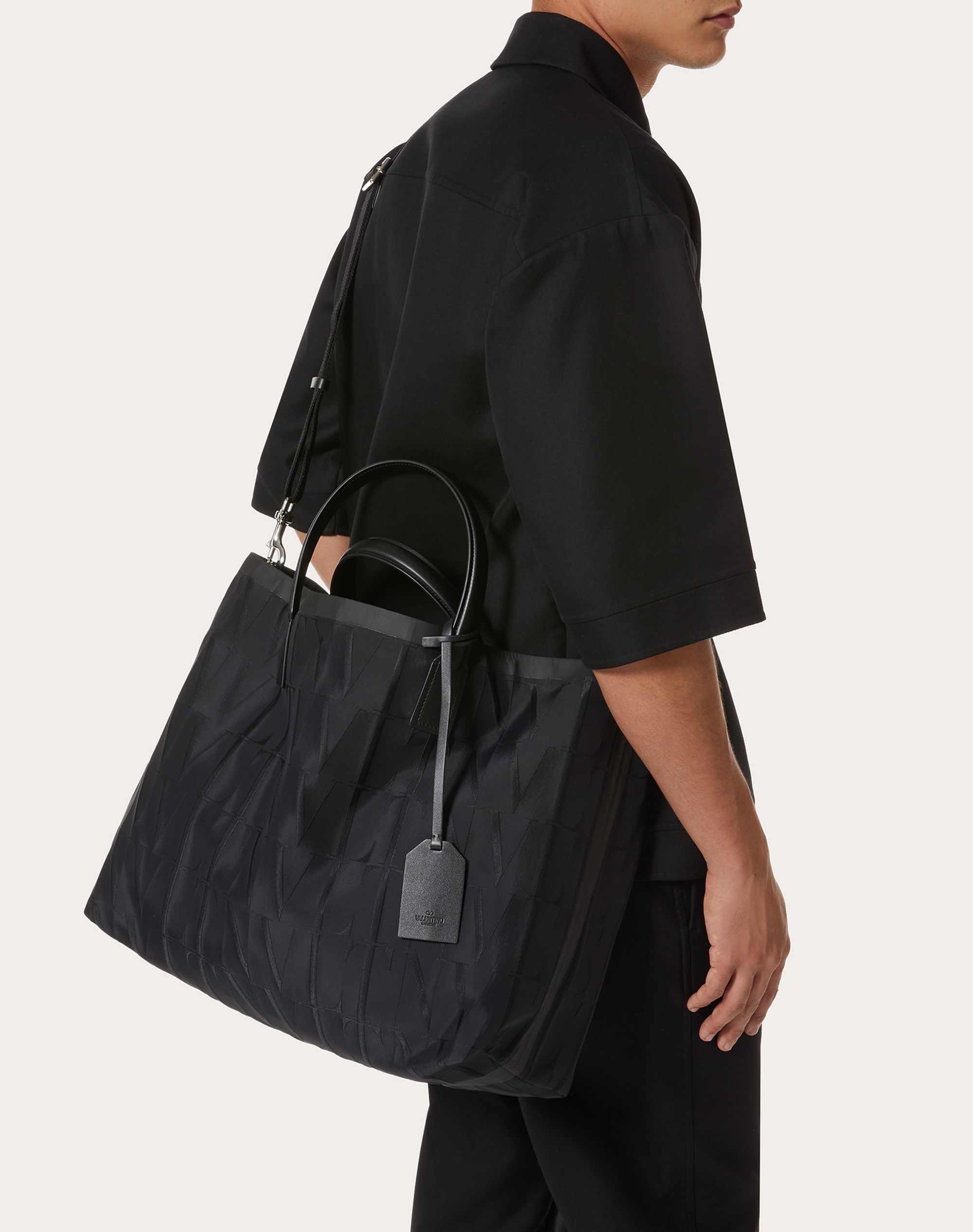 VLTN TIMES Nylon Jacquard Tote Bag - 6