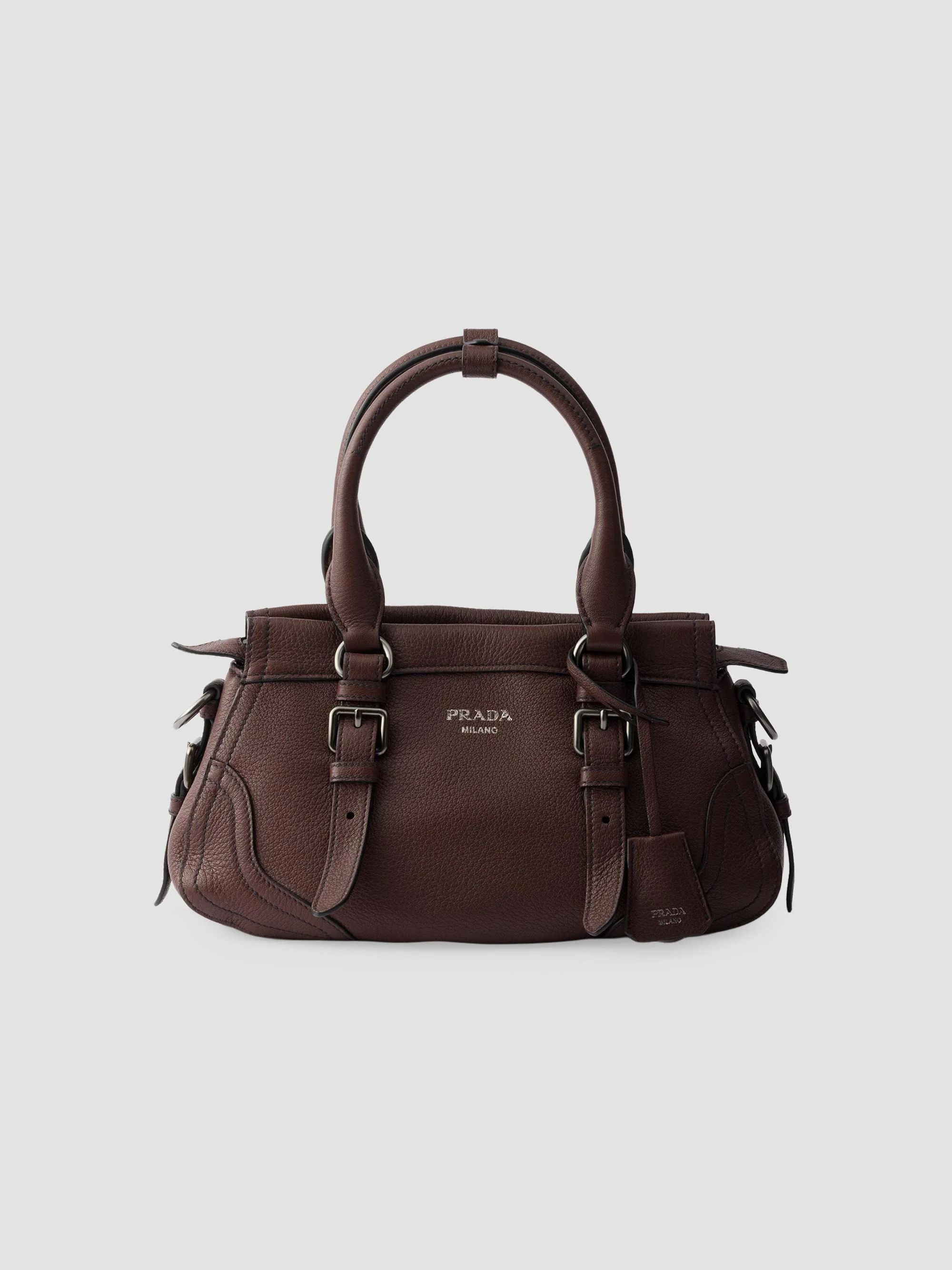 Women's Large Leather Tote Bag - Brown - 1