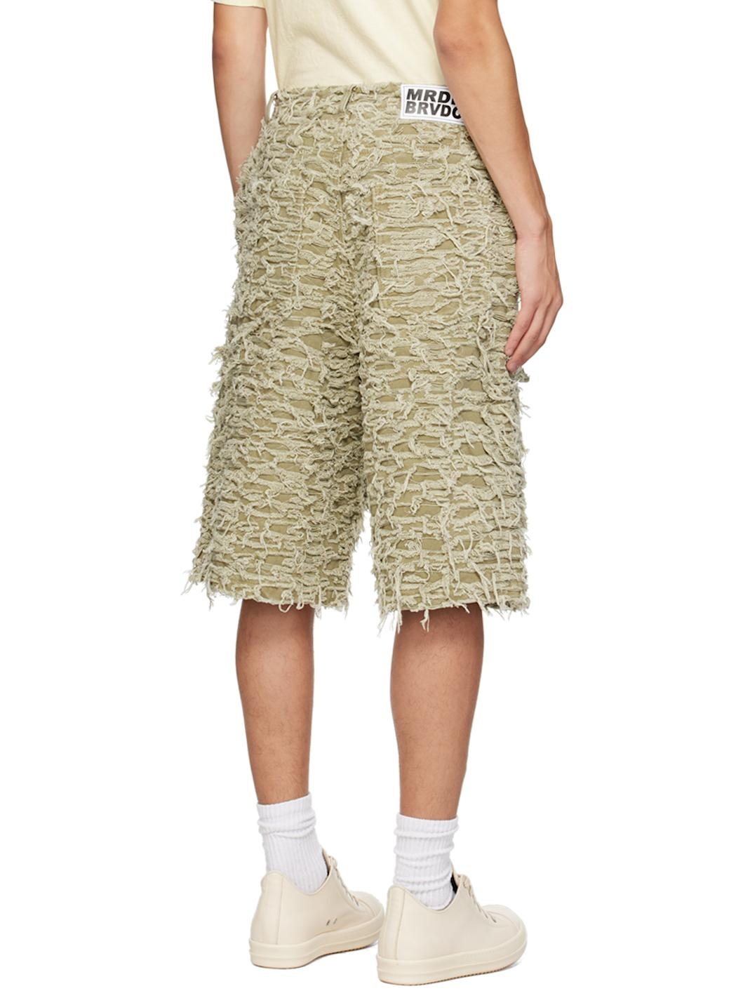 SSENSE Exclusive Tan Husk Denim Shorts - 3